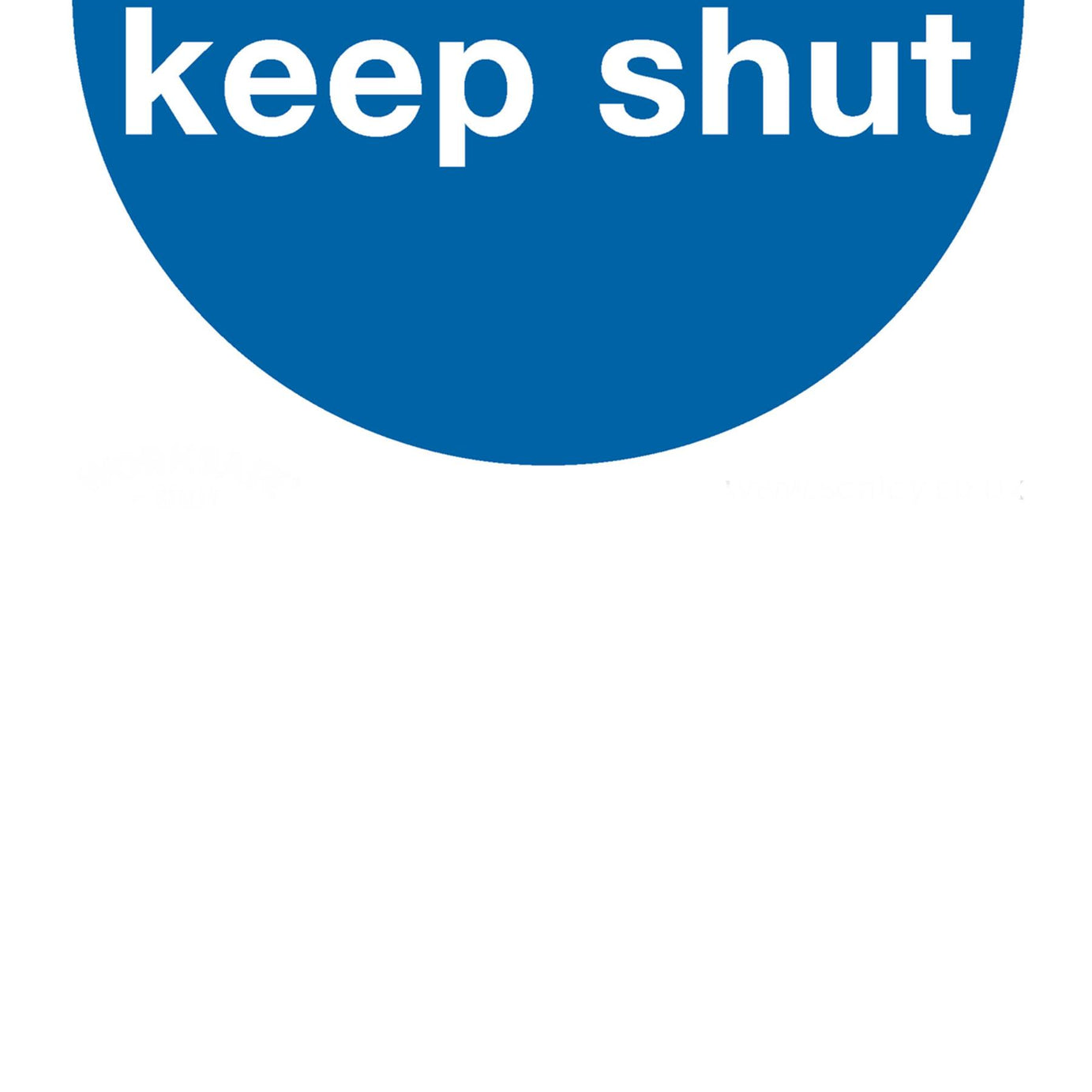 Mandatory Safety Sign - Fire Door Keep Shut - Rigid Plastic