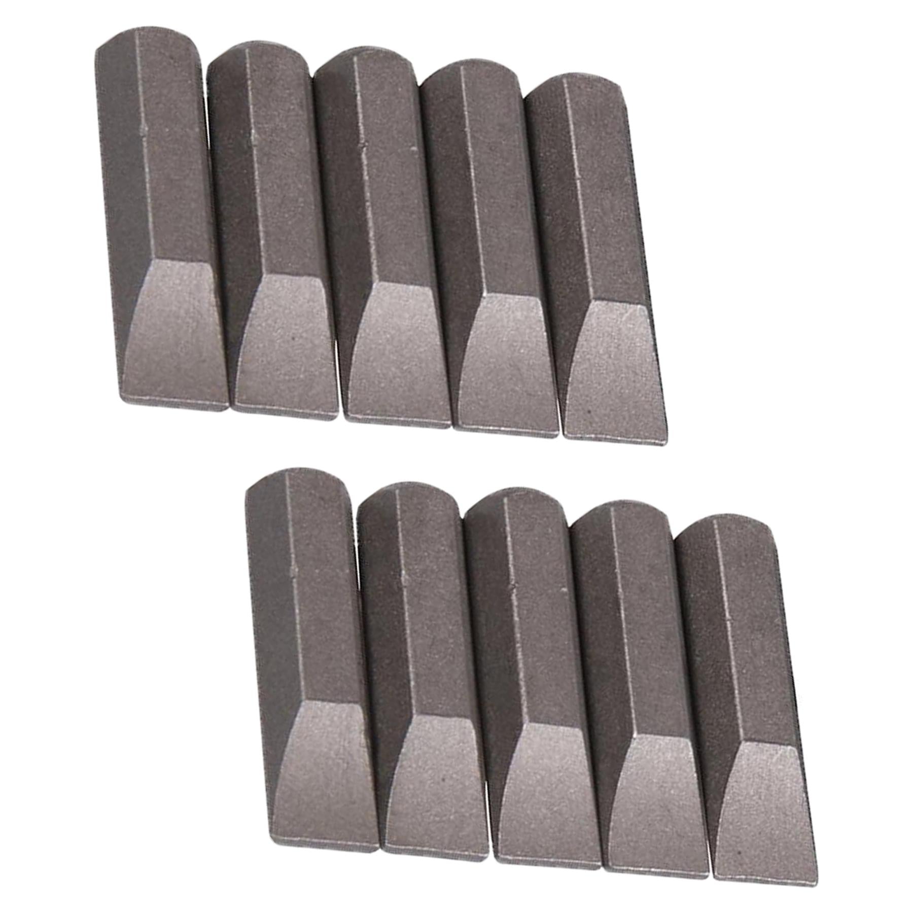 Slotted Screwdriver Bits 7mm CRV Chrome Vanadium Steel 1/4" Hex Drive 10Pcs