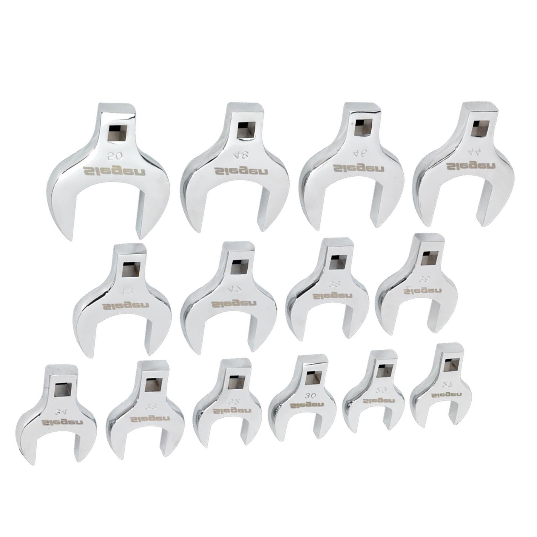 Sealey Crow's Foot Open-End Spanner Set 14pc 1/2"Sq Drive Metric