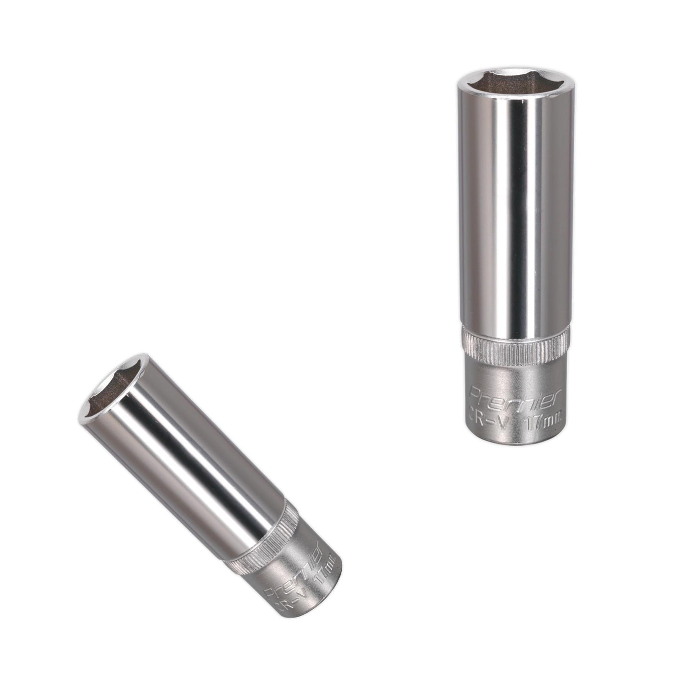 Sealey WallDrive® Socket 17mm Deep 1/2"Sq Drive Chrome Vanadium Steel