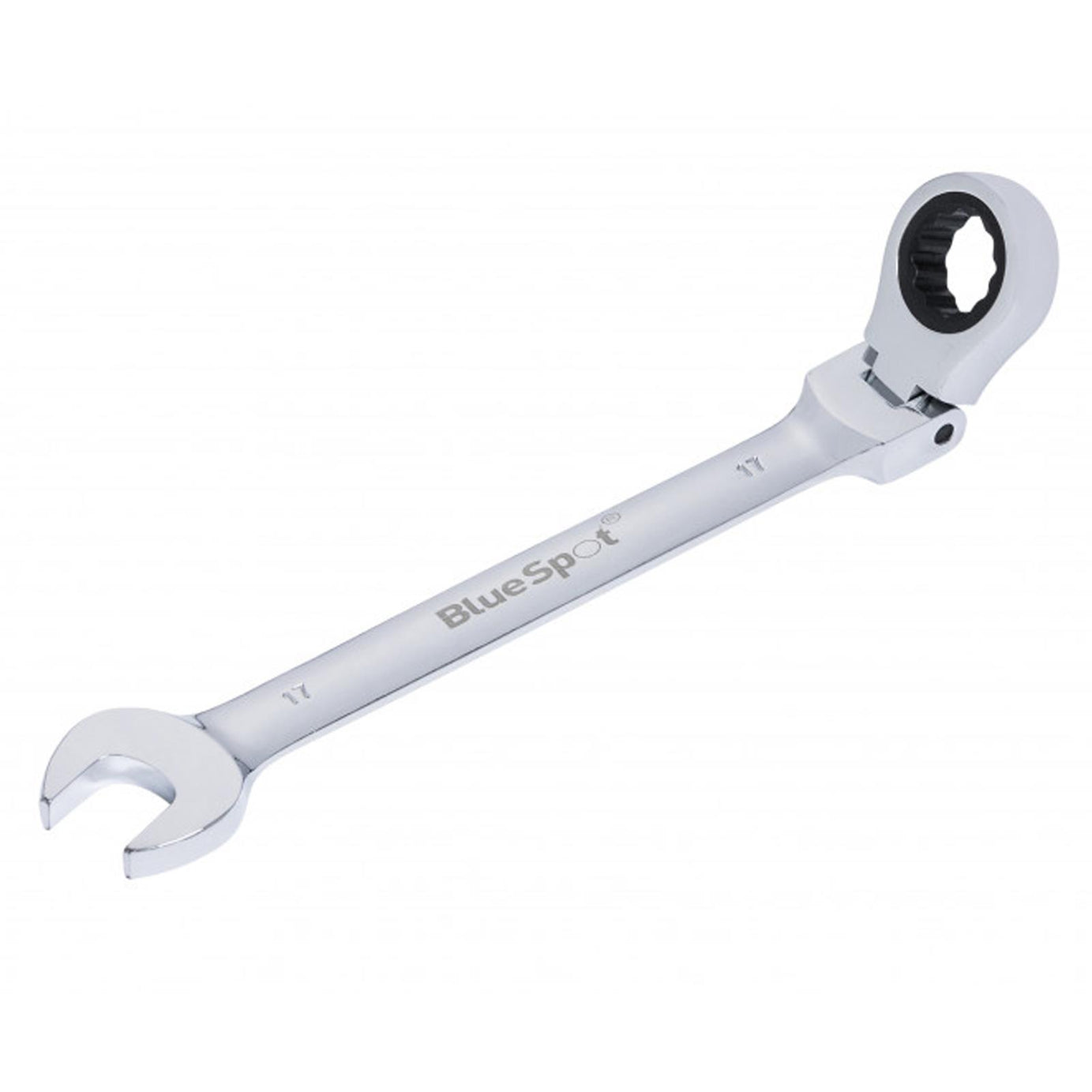 BlueSpot Ratchet Spanner Combination Flexible Head Wrench Metric 17mm