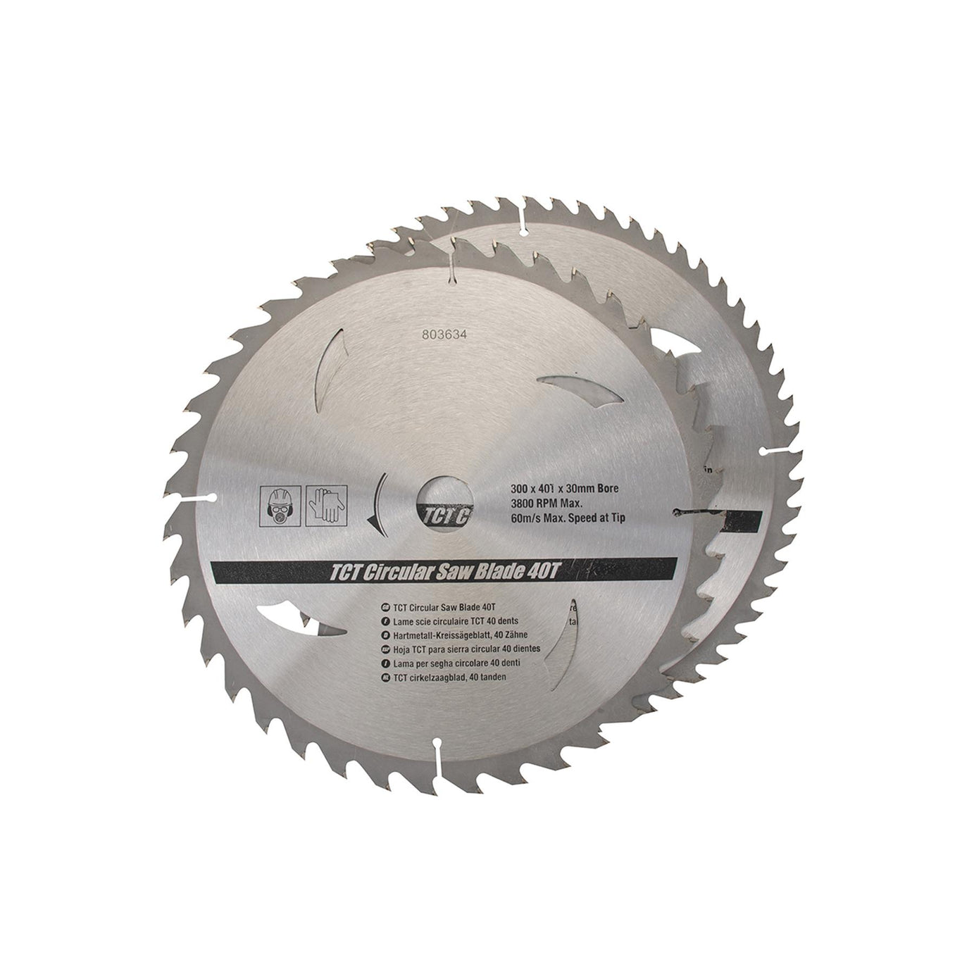 300mm TCT Circular Saw Blades 16, 24, 30T 3Pk 30 Bore - 25, 20, 16mm Rings