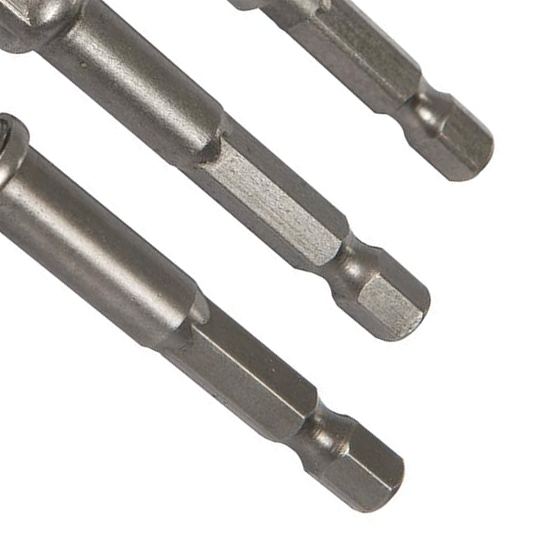 CRV Steel Socket Driver Set 3pcs 1/2" 1/4" 3/8" 1/4" Hex Shank Drill & Drill Drivers Converter