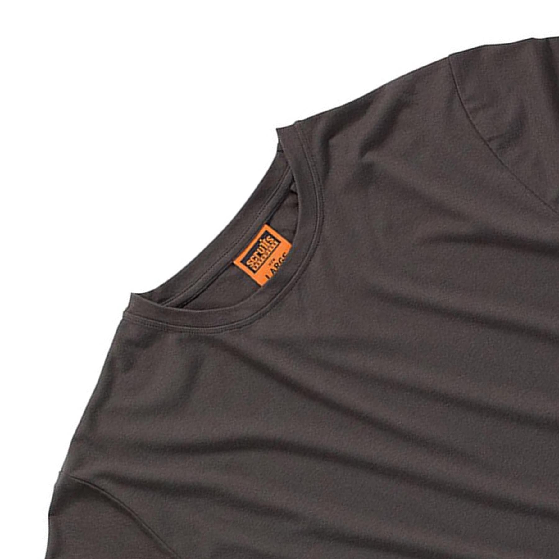 Scruffs Crew Neck T Shirt Short Sleeve Workwear Work Top Graphite Grey XL