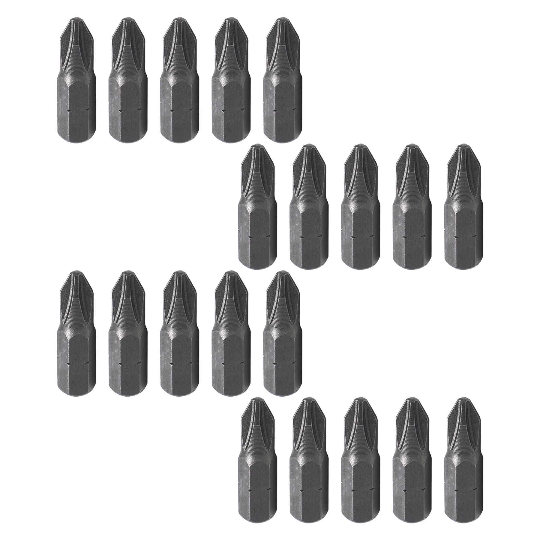 PH2 Phillips Screwdriver Bits CRV Chrome Vanadium Steel 1/4" Hex Drive 20Pcs