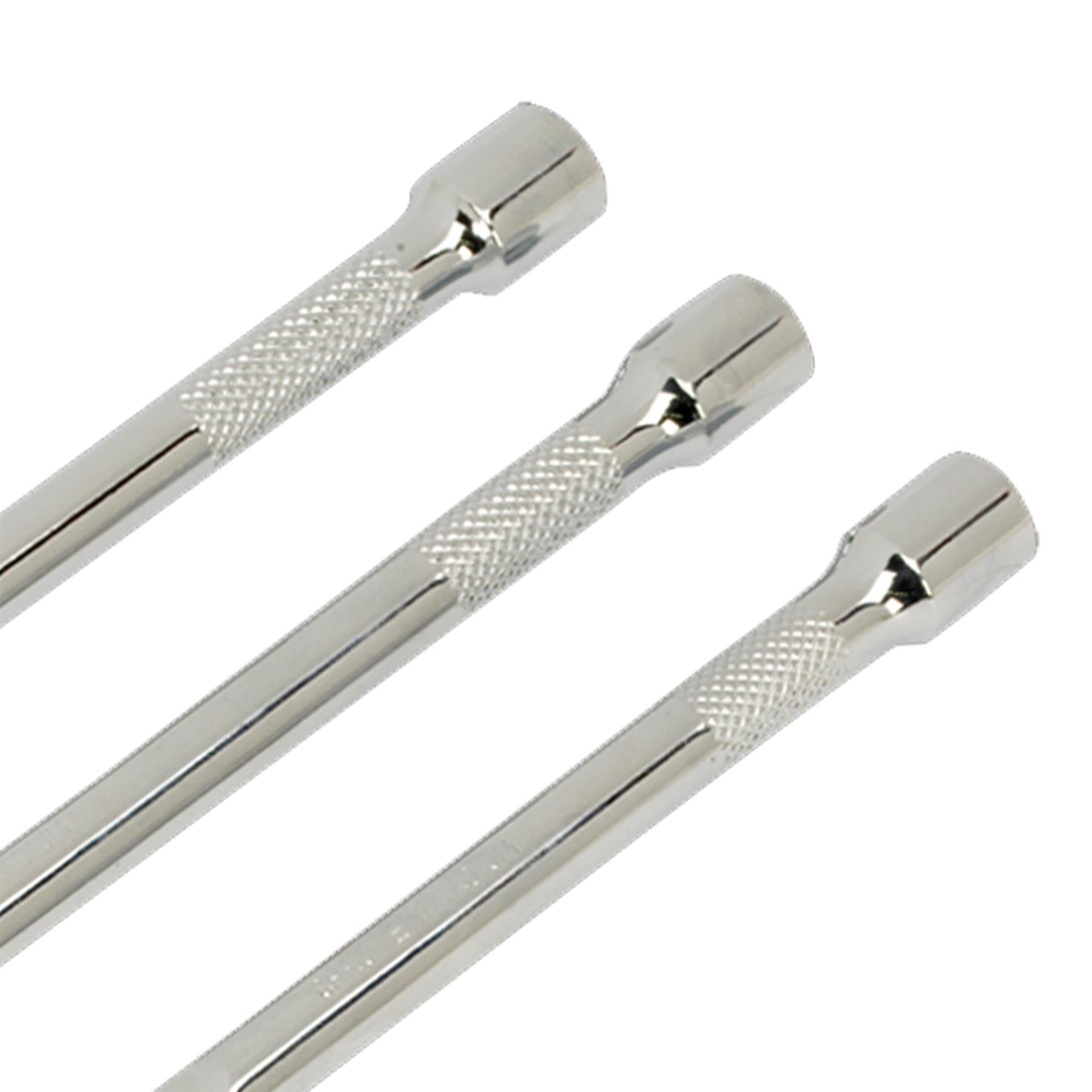 Sealey Extension Bar Set 3pc 1/4"Sq Drive Chrome Vanadium steel