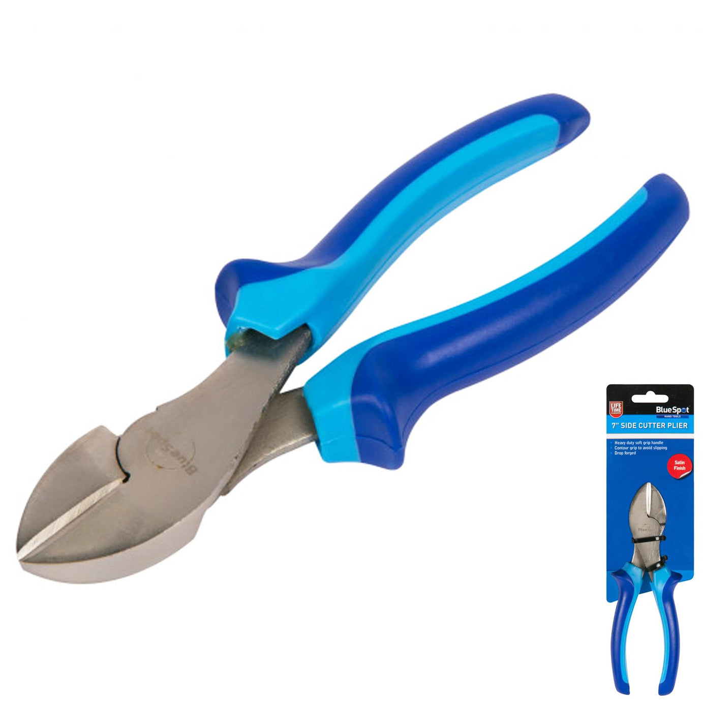 BlueSpot Side Cutting Pliers Wire Cutters Electricians Linemans Plier Tool 180mm