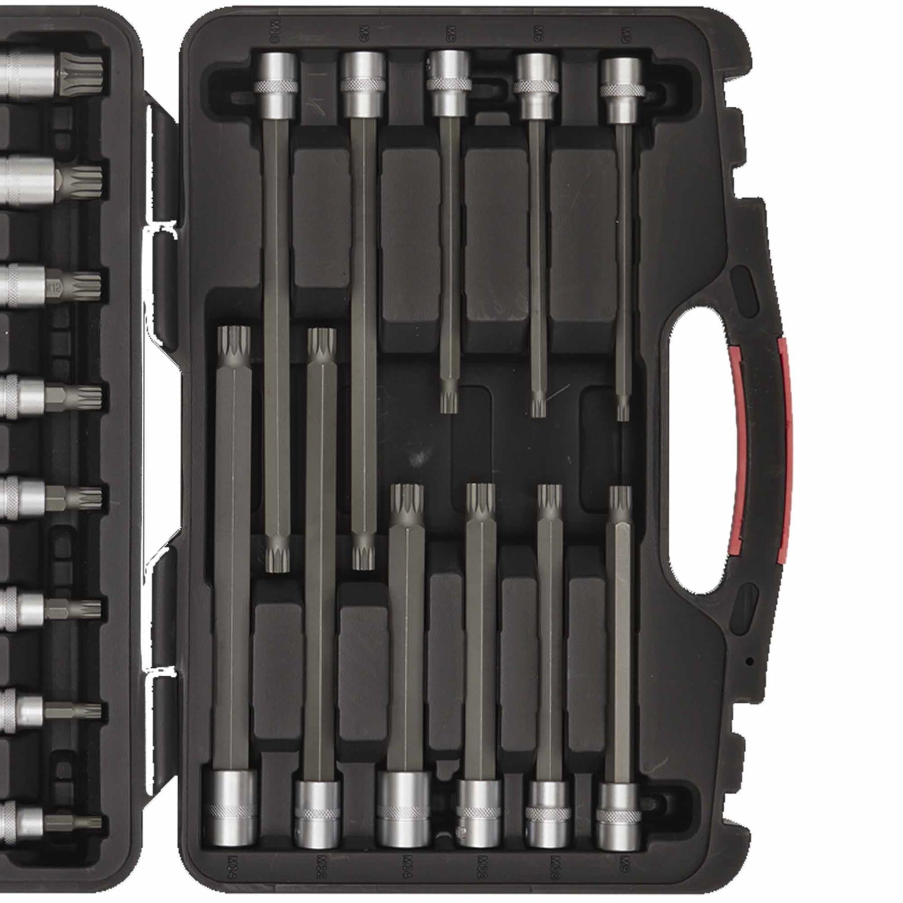 Sealey Spline Socket Bit Set 26pc 3/8"Sq Drive - Platinum Series
