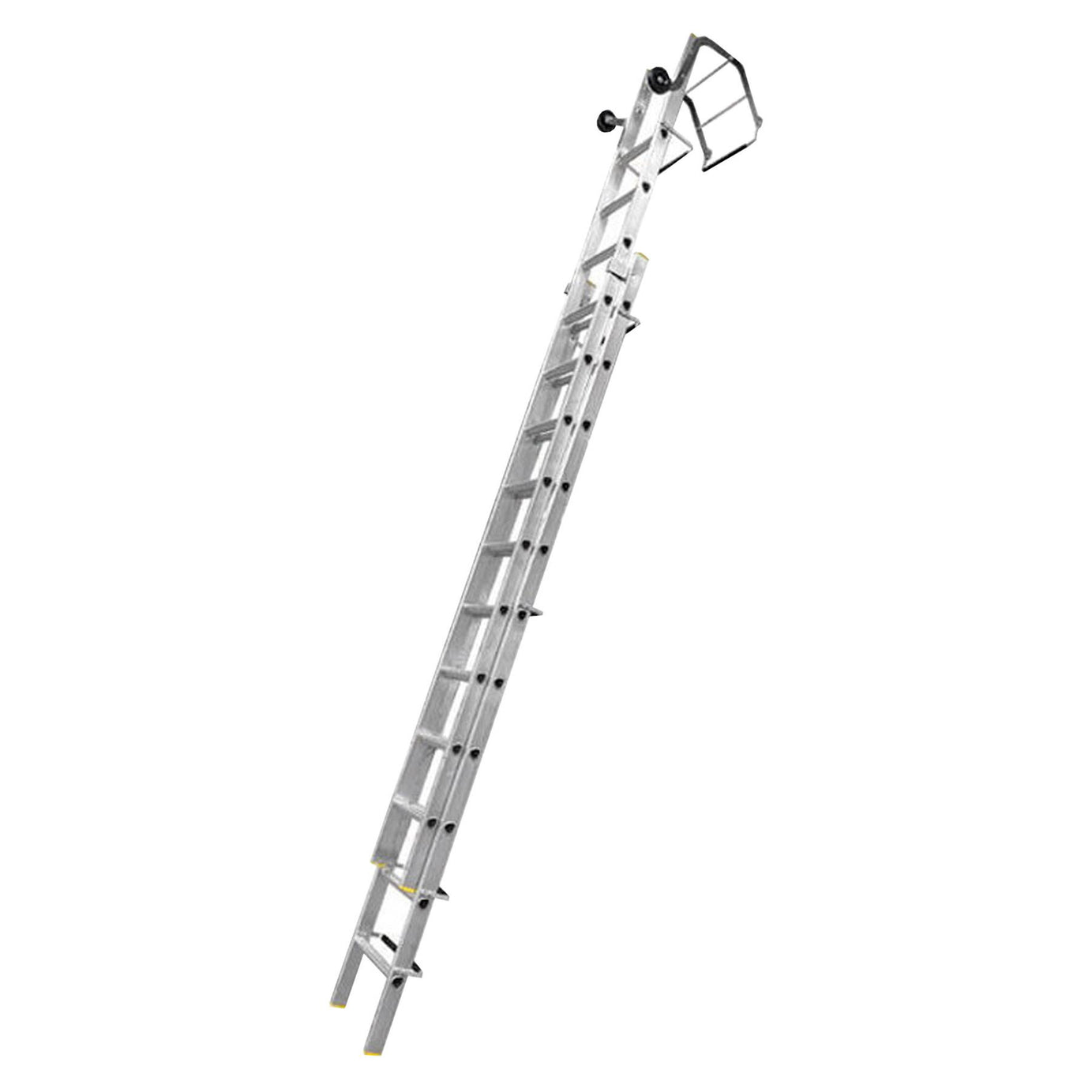 Dapetz PRo 12+13 Rung Roof Ladder 4.1m - 6.4m, With Ridge Hooks, Double Section