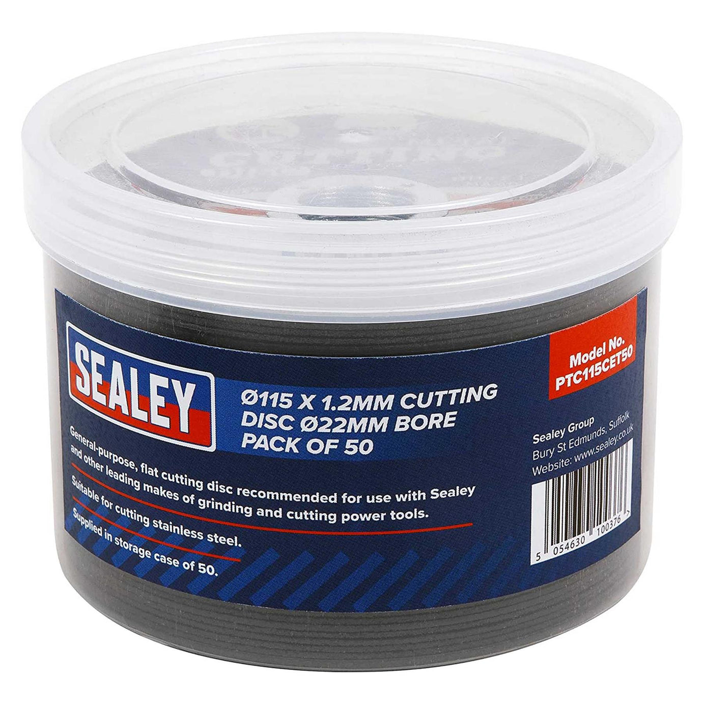 Sealey Cutting Disc �115 x 1.2mm �22mm Bore - Pack of 50