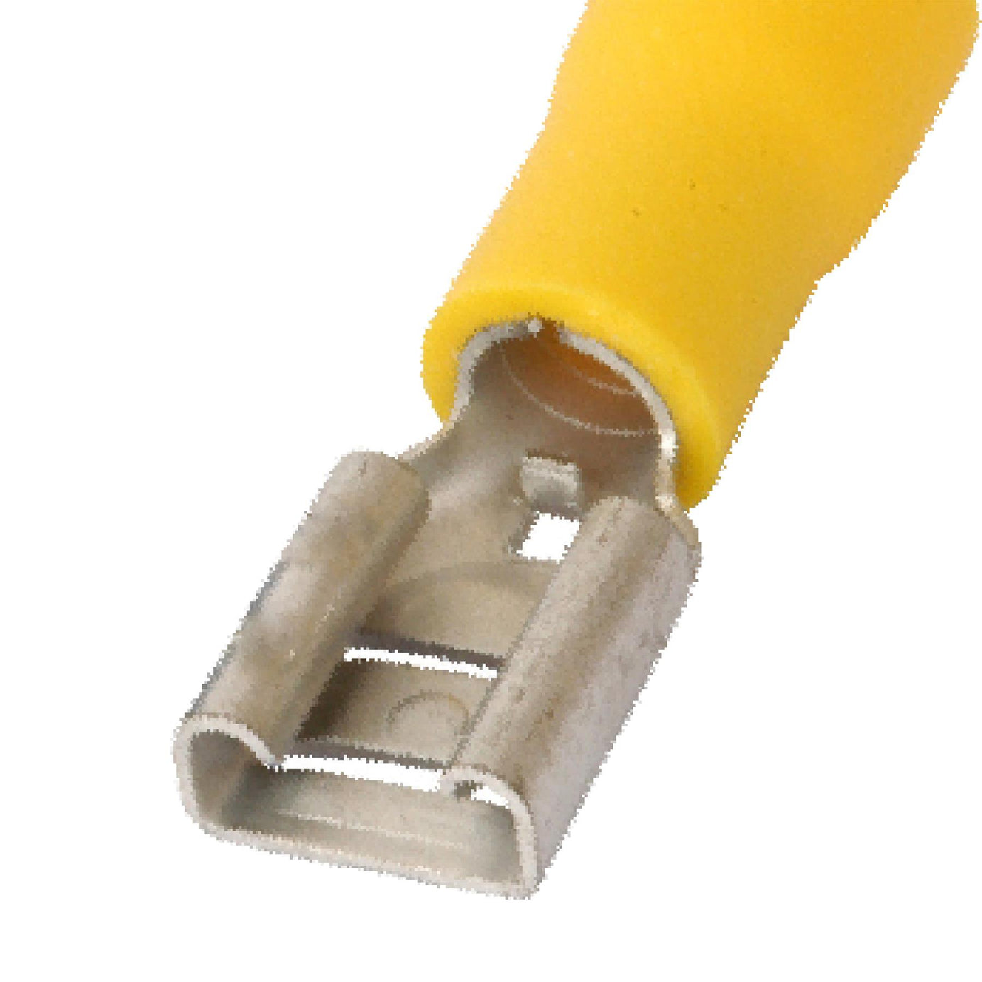 100Pcs Semi- Insulated Female Yellow Terminals Crimp Connector Electrical Terminal