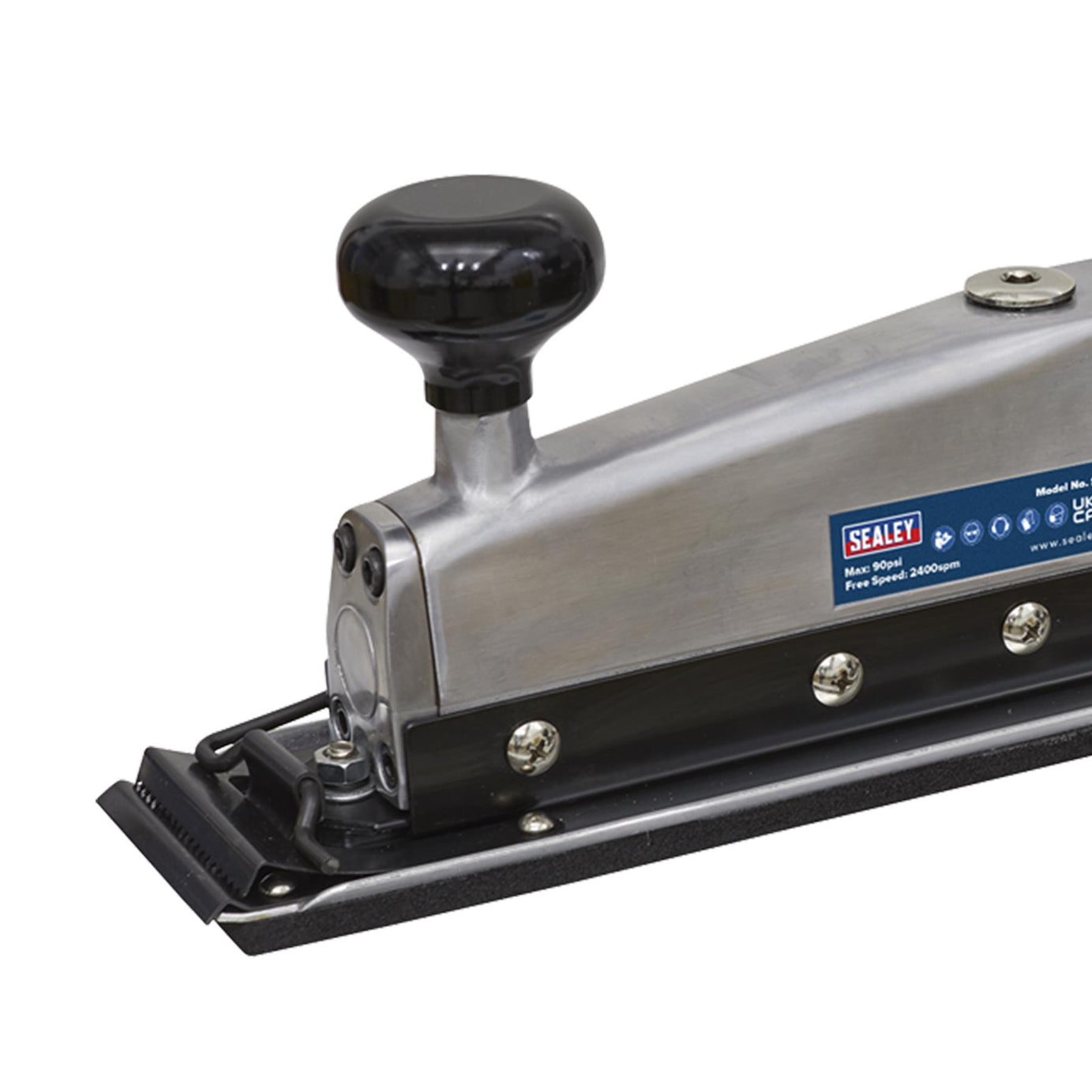 Sealey Air Long Bed Sander 400 x 70mm Twin Piston In-line