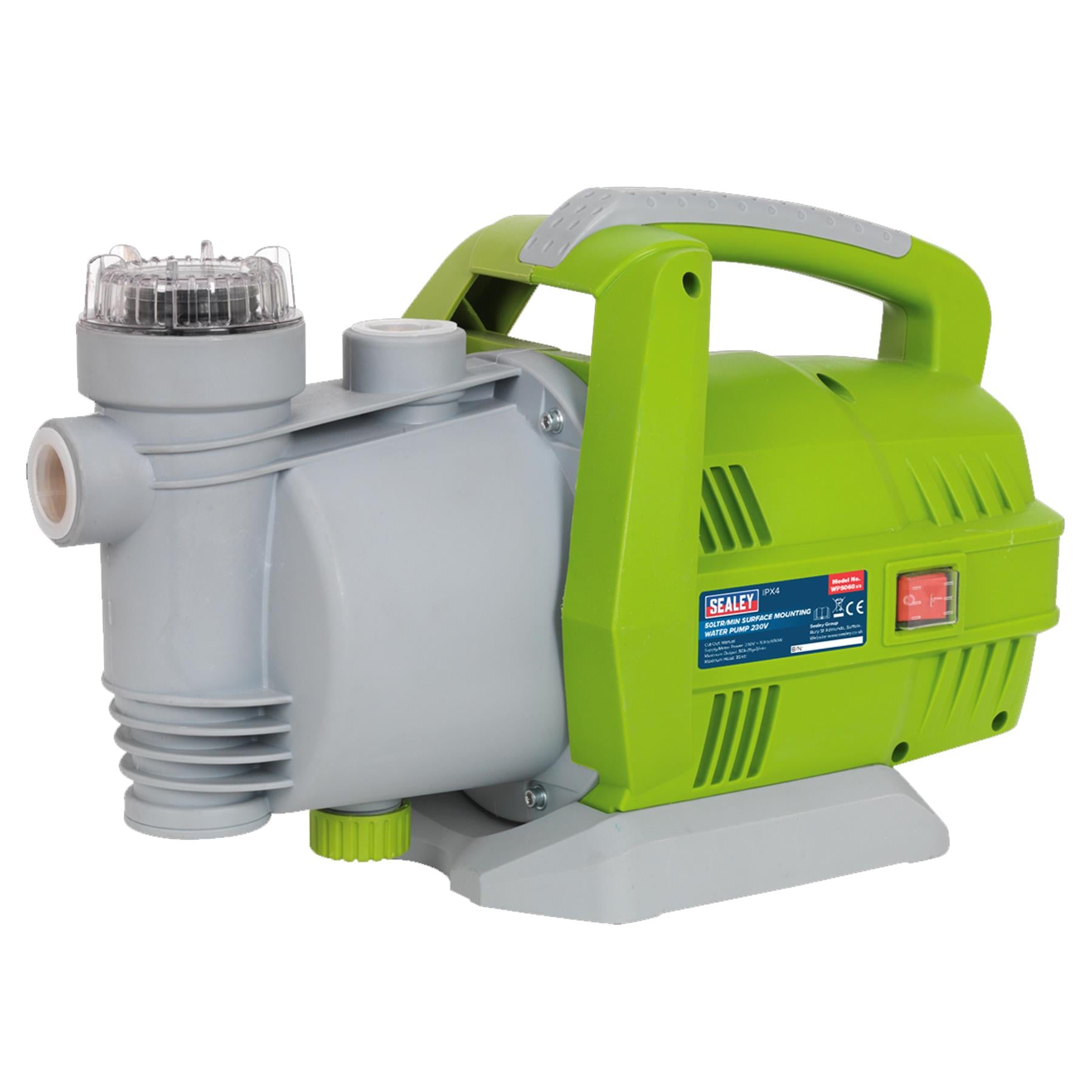 Sealey Surface Mounting Water Pump 50L/min 230V Suitable For Lifting Water Up To 8m