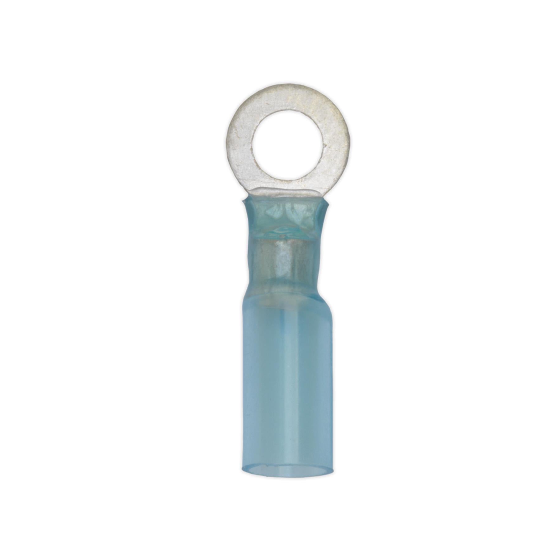 Sealey Heat Shrink Ring Terminal Ø6.4mm Blue Pack of 25