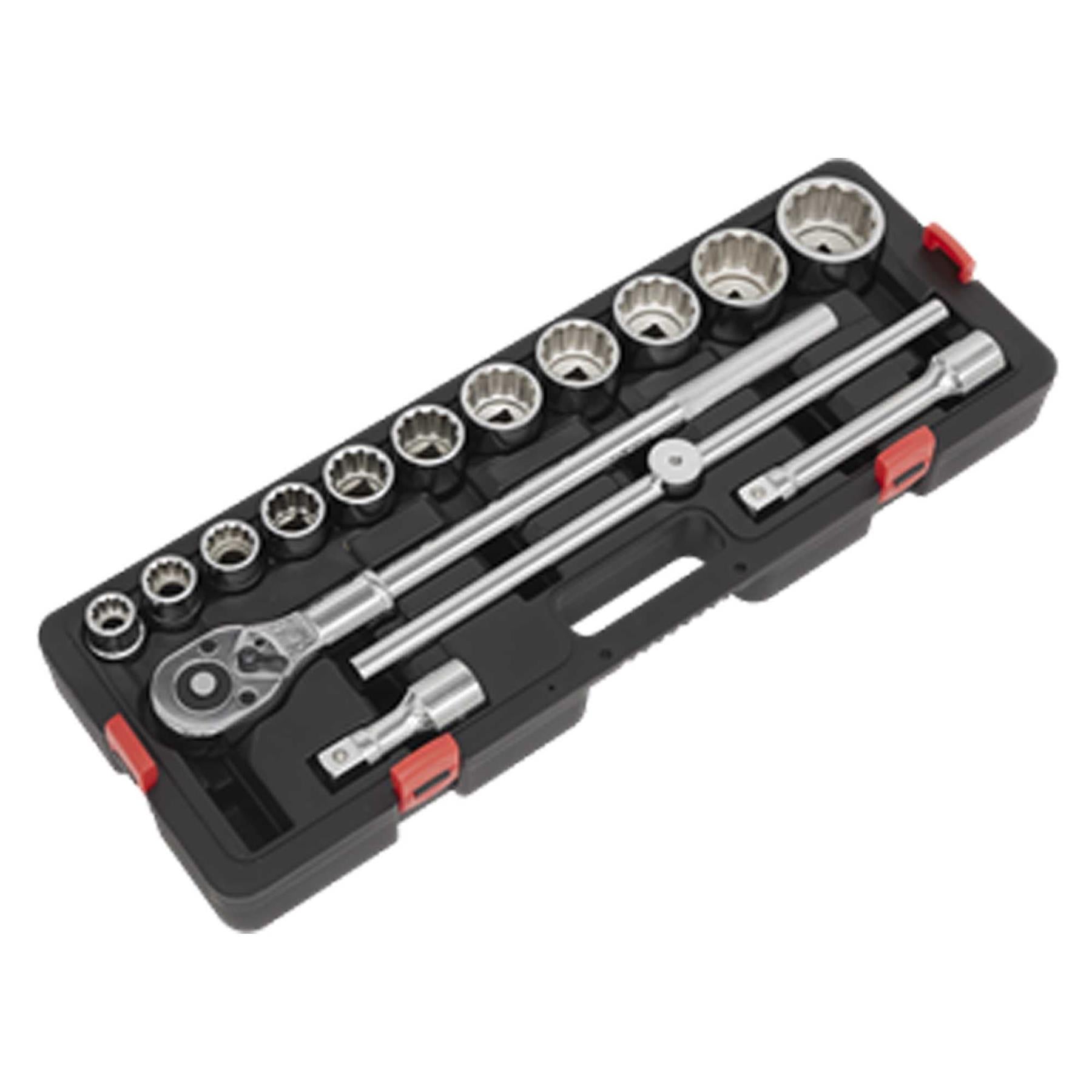 Sealey Socket Set 3/4"Sq Drive 12-point WallDrive 15pc Metric