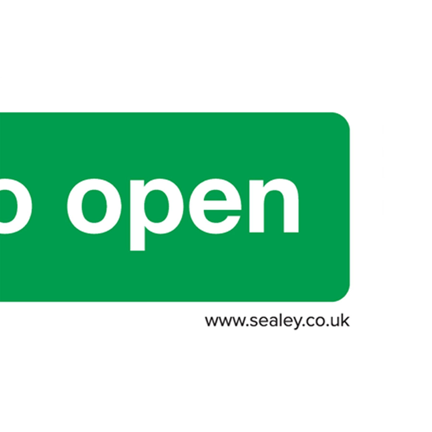 Sealey Safety Sign - Push Bar To Open - Rigid Plastic - Pack of 10