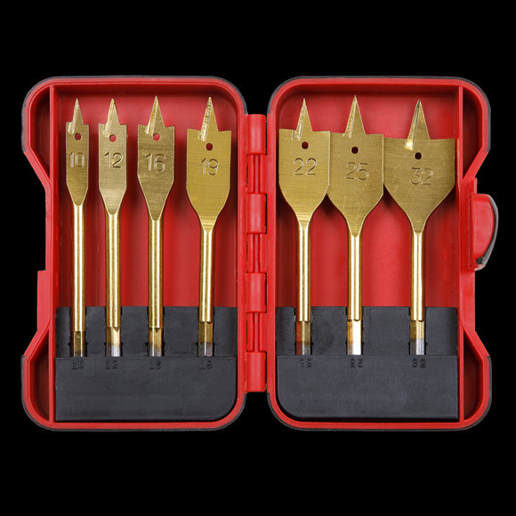 Sealey Flat Wood Drill Bit Set 7pc 1/4"Hex Shank