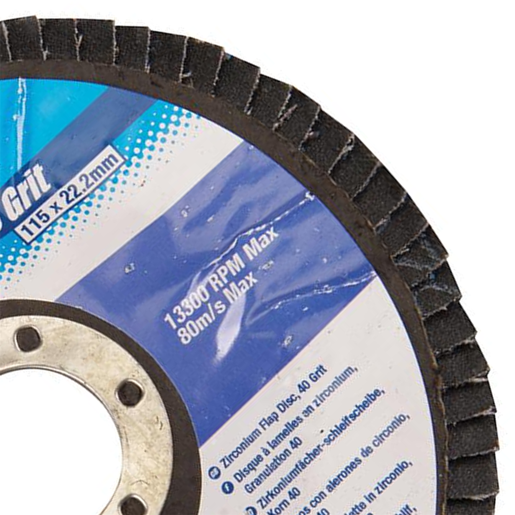 Zirconium Flap Sanding Finishing Disc 115mm 40 Grit Long-life SelfRenewing