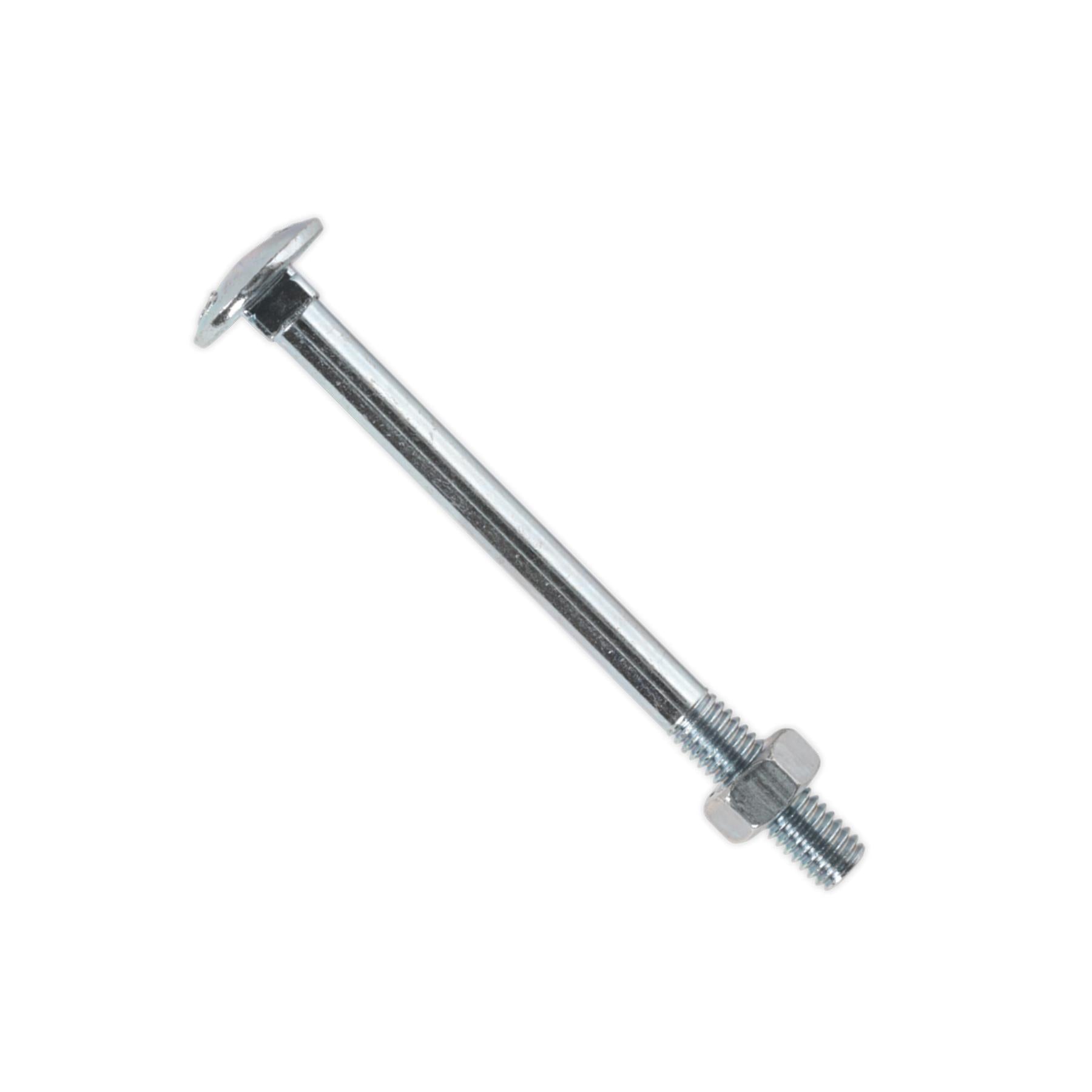 Sealey Coach Bolt & Nut DIN 603 M6 x 75mm Zinc Pack of 100