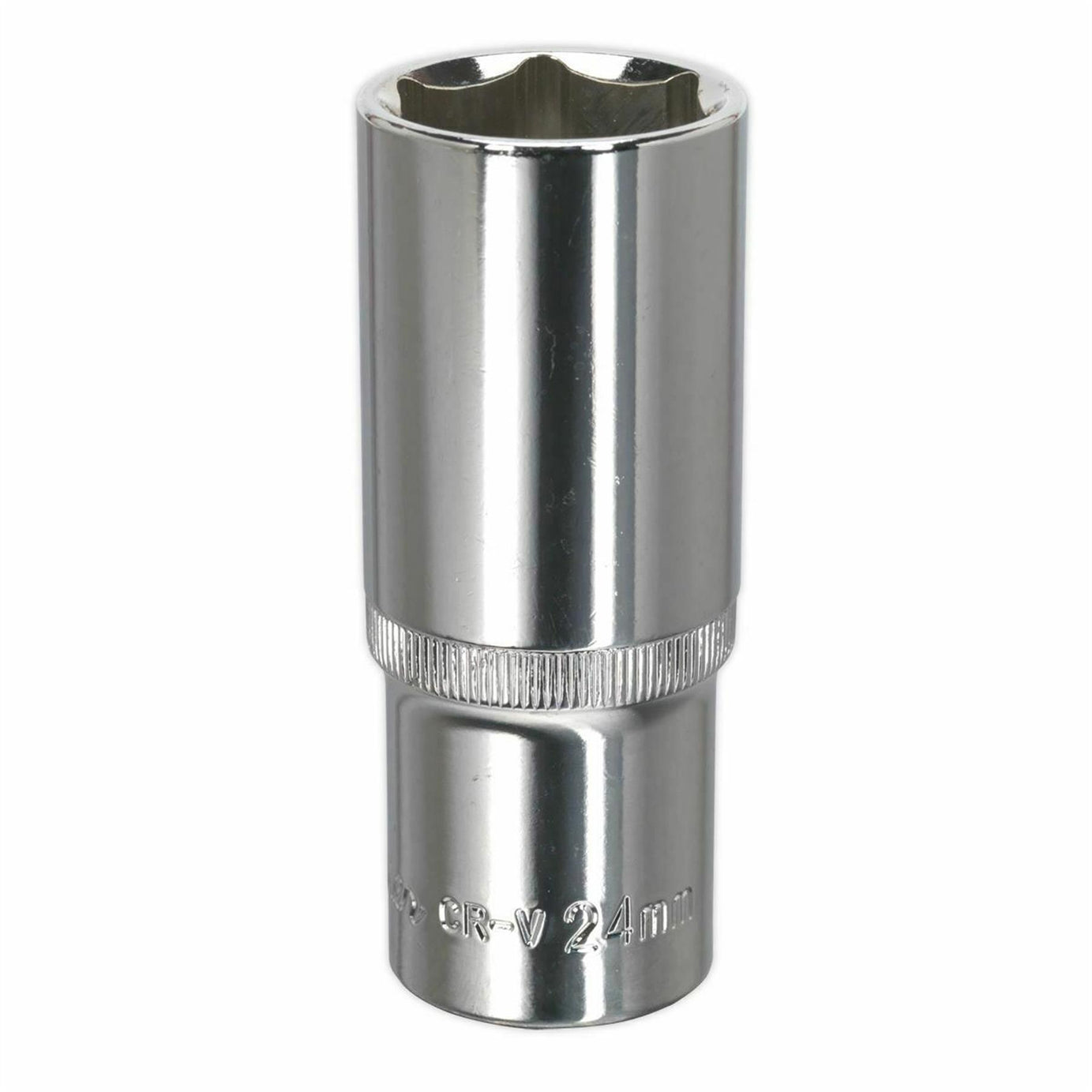 Sealey WallDrive Socket 24mm Deep 1/2"Sq Drive Fully Polished