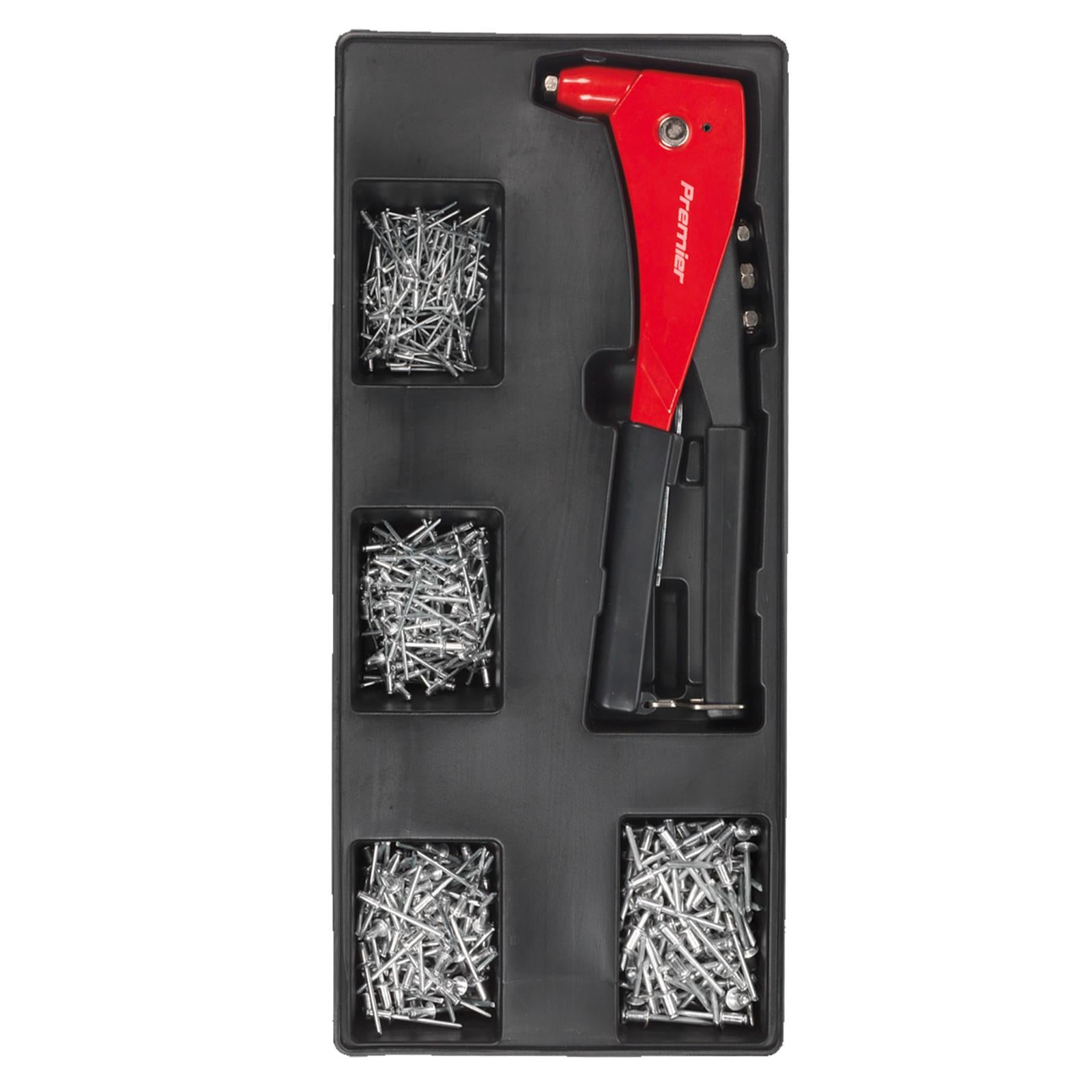 Sealey Tool Tray with Riveter & 400 Assorted Rivet Set