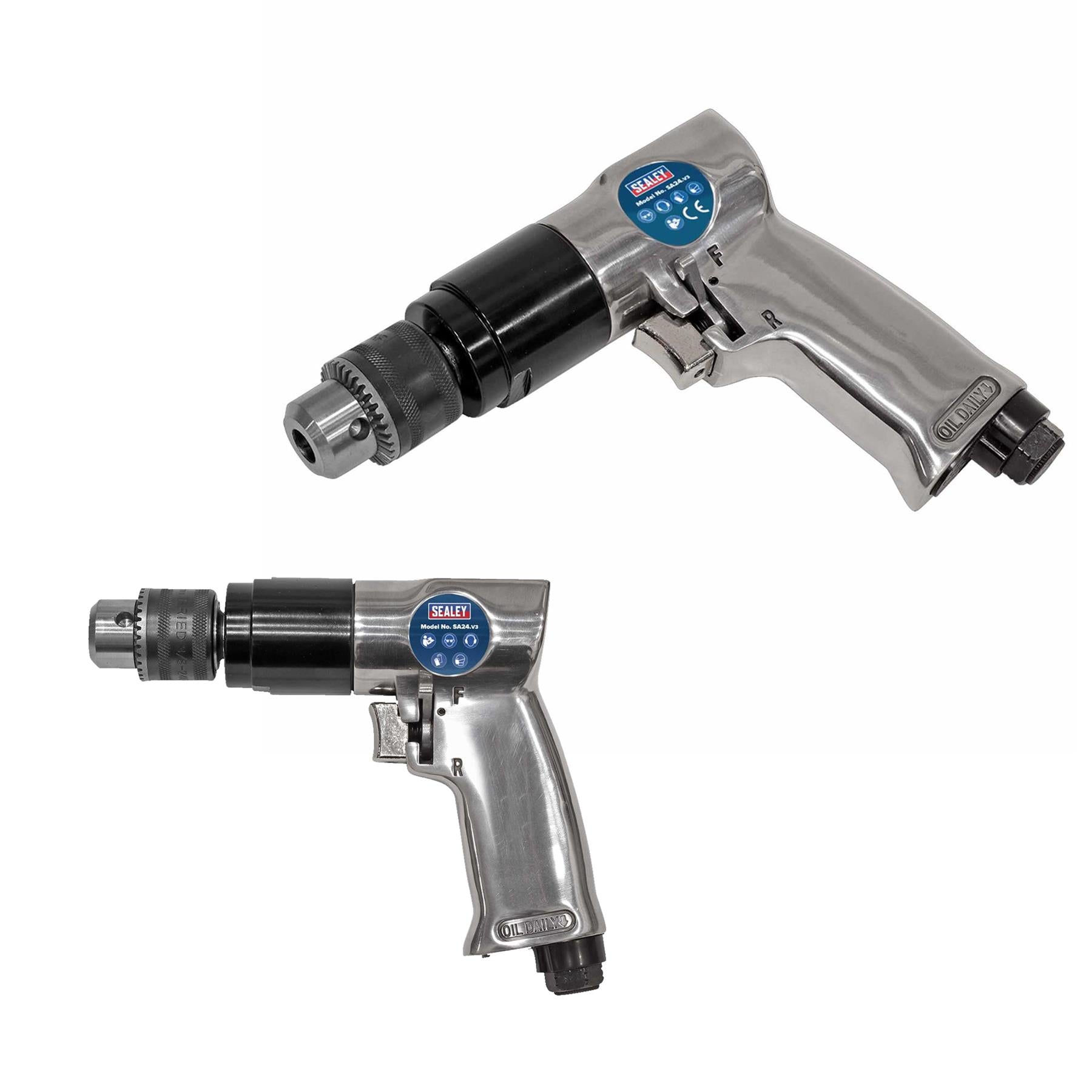 Sealey Air Drill Ø10mm 1800rpm Reversible