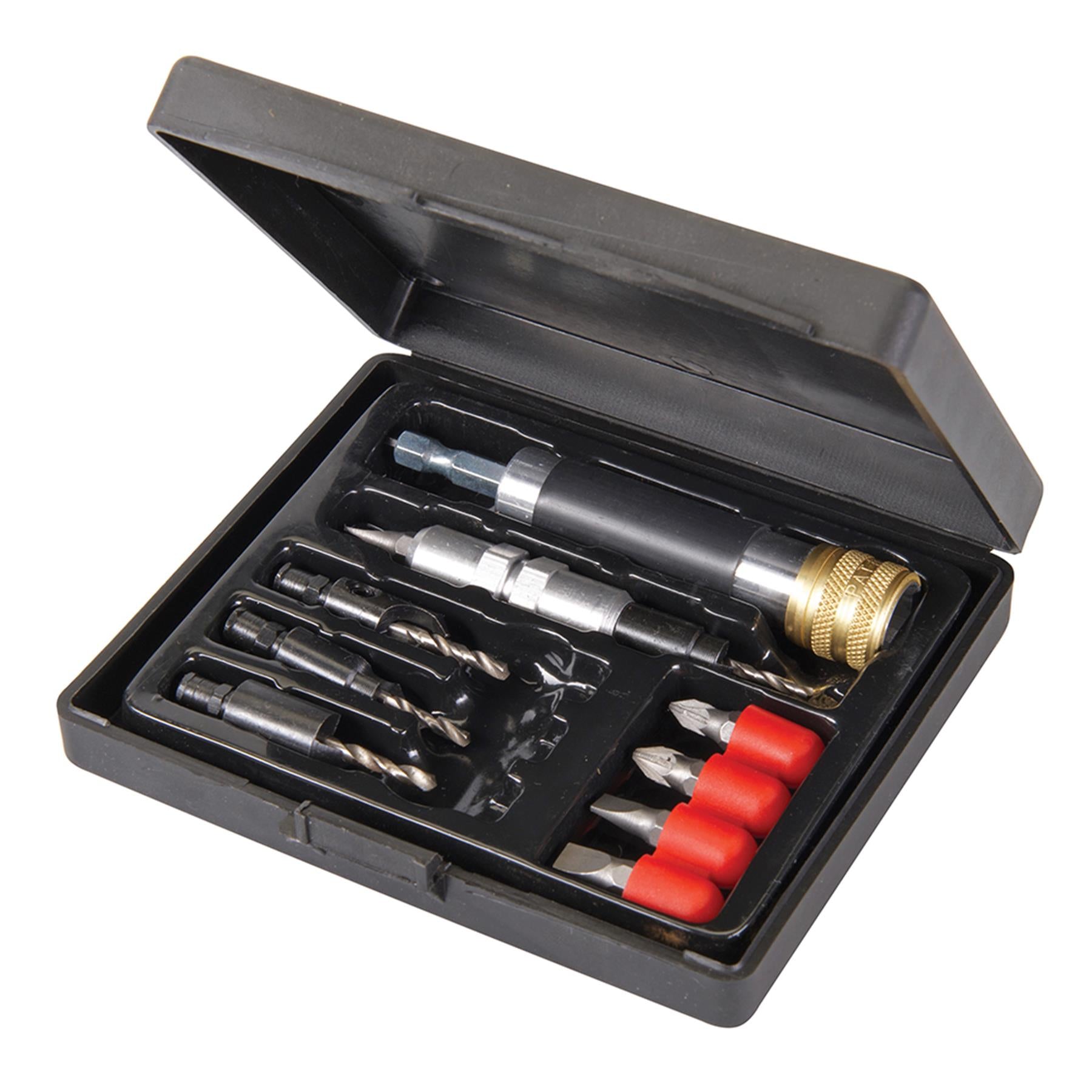 11Pce Quick-Flip Driver Set Large Drill Flips Over For Screwdriver Function