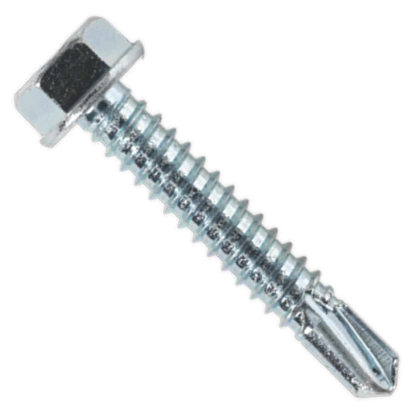 Sealey Self Drilling Screw 6.3 x 38mm Hex Head Zinc Pack of 100