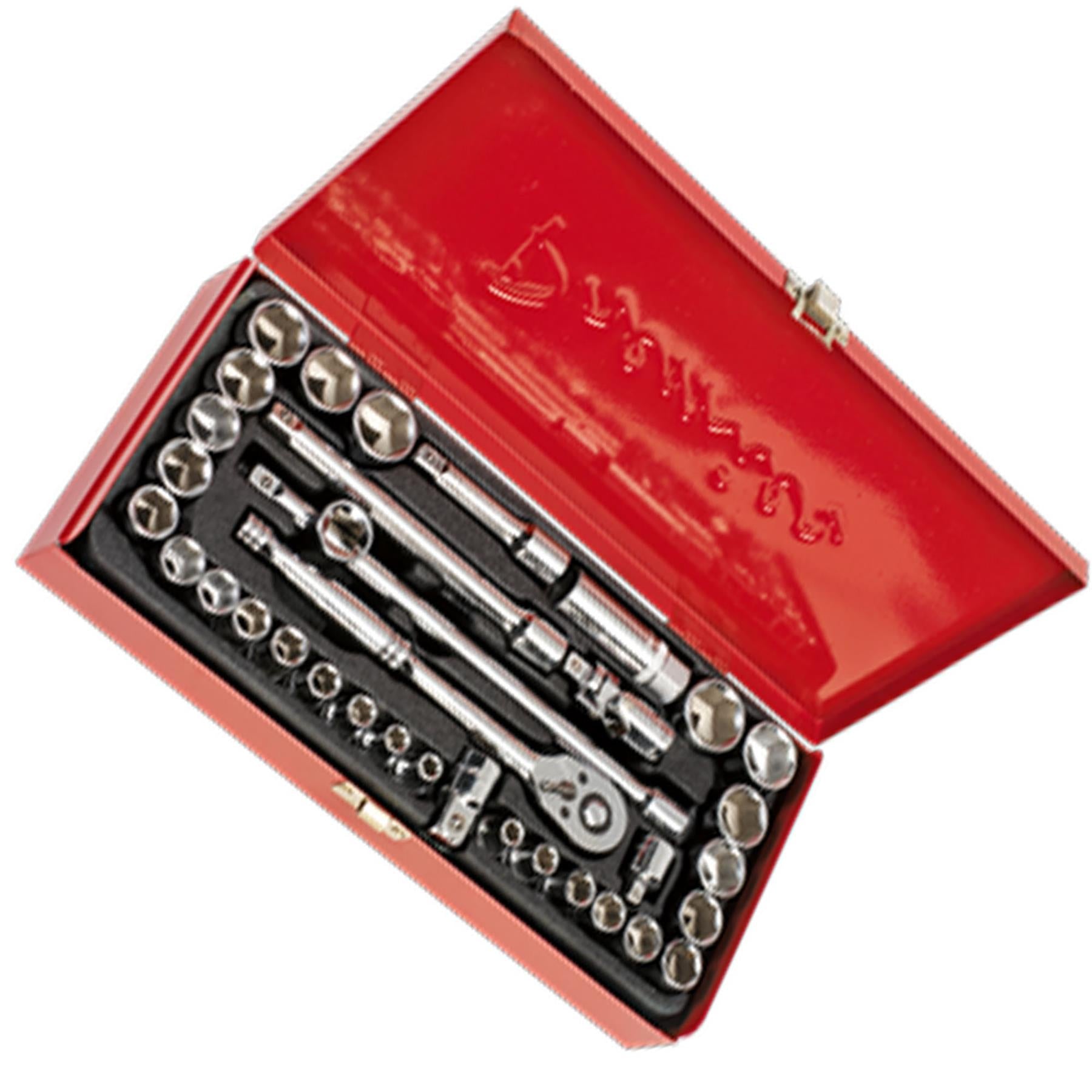 Sealey Socket Set 35pc 3/8"Sq Dr 6pt WallDrive - Metric/Imperial