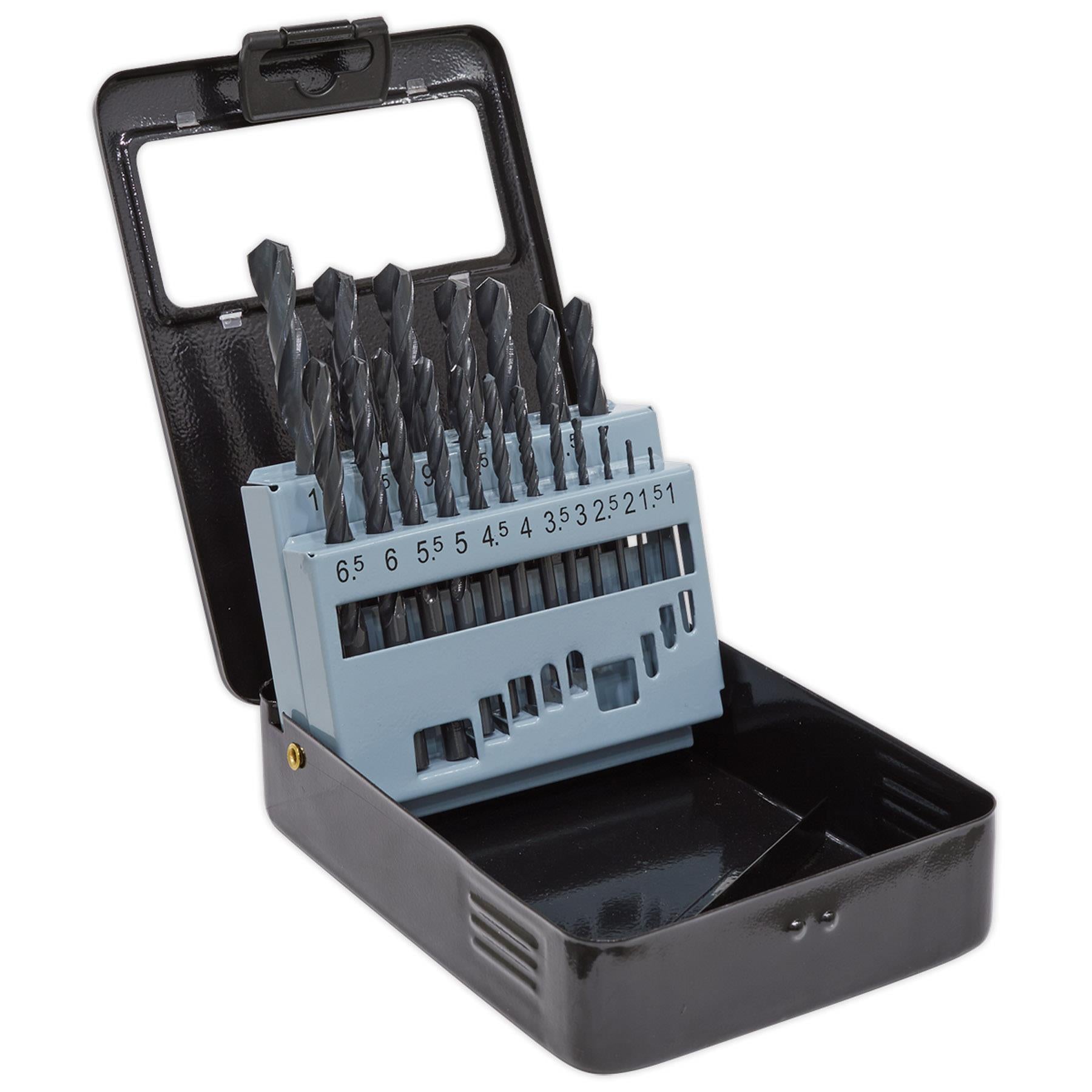 Sealey HSS Roll Forged Drill Bit Set 19pc 1-10mm