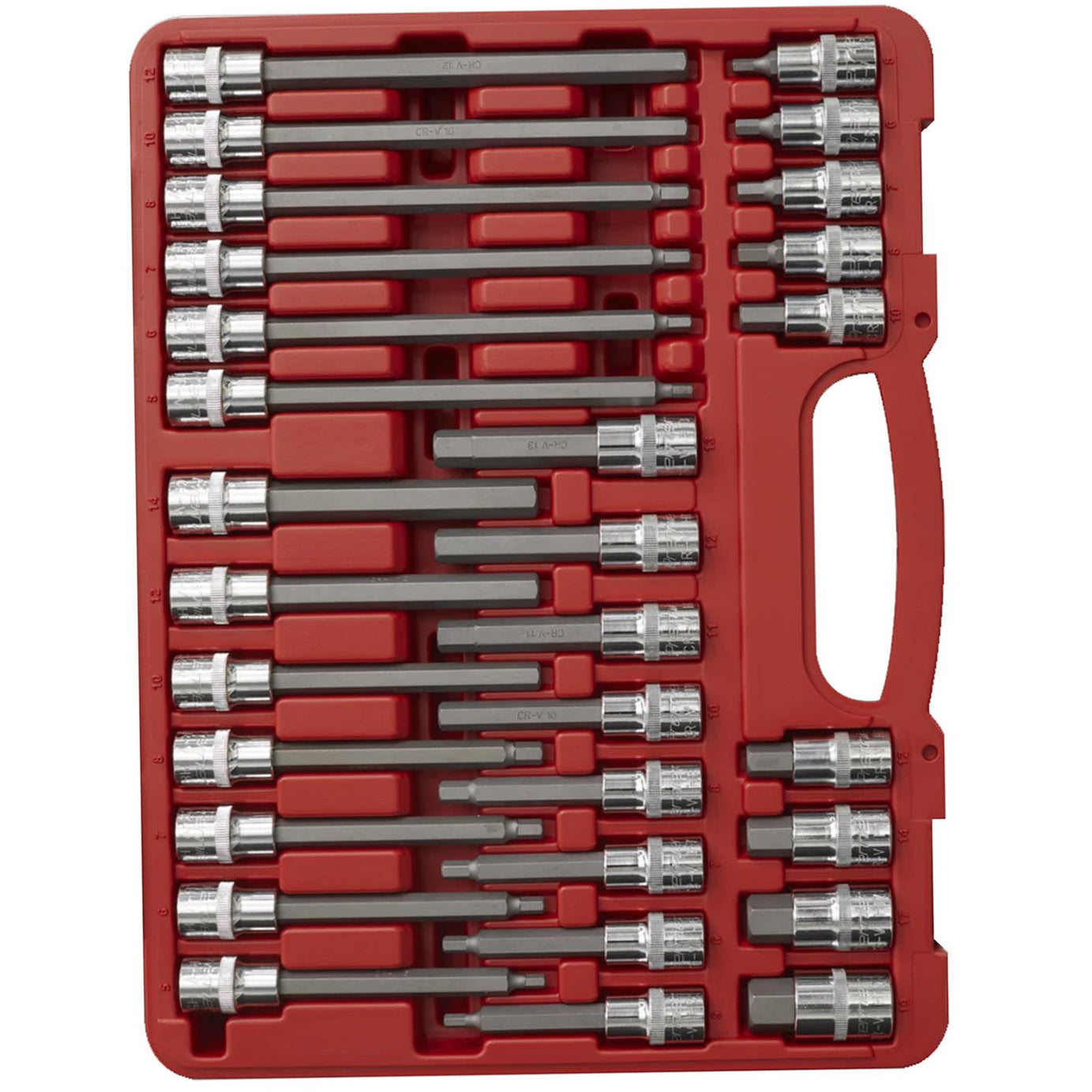 Sealey Hex Socket Bit Set 30pc 1/2"Sq Drive