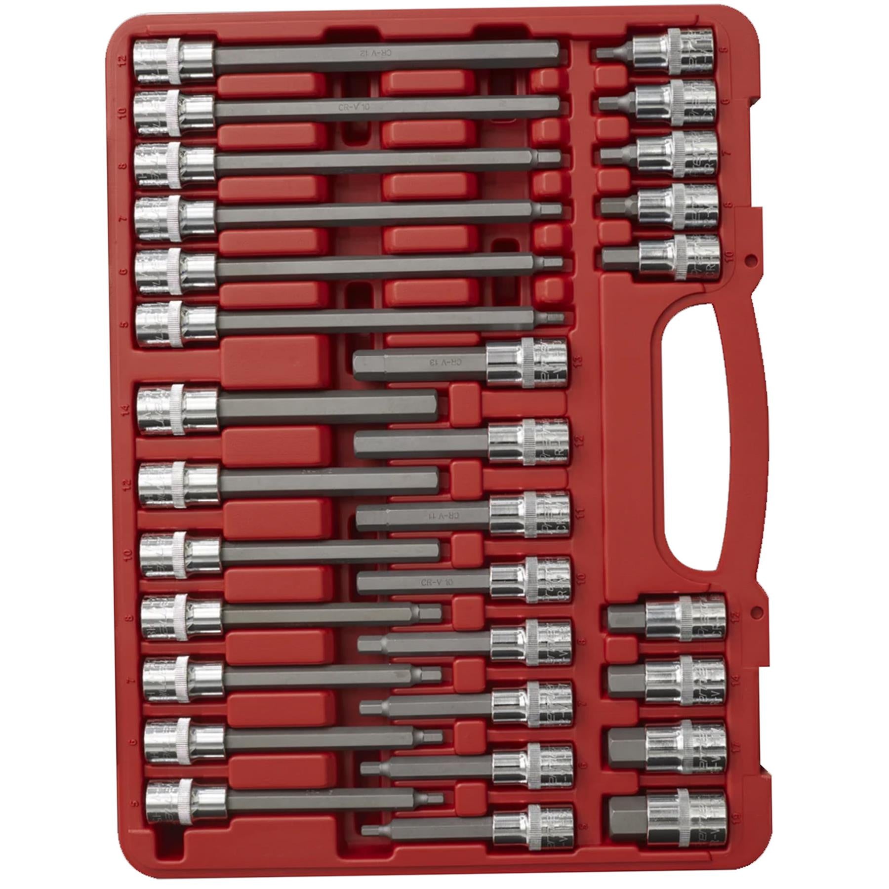 Sealey Hex Socket Bit Set 30pc 1/2"Sq Drive