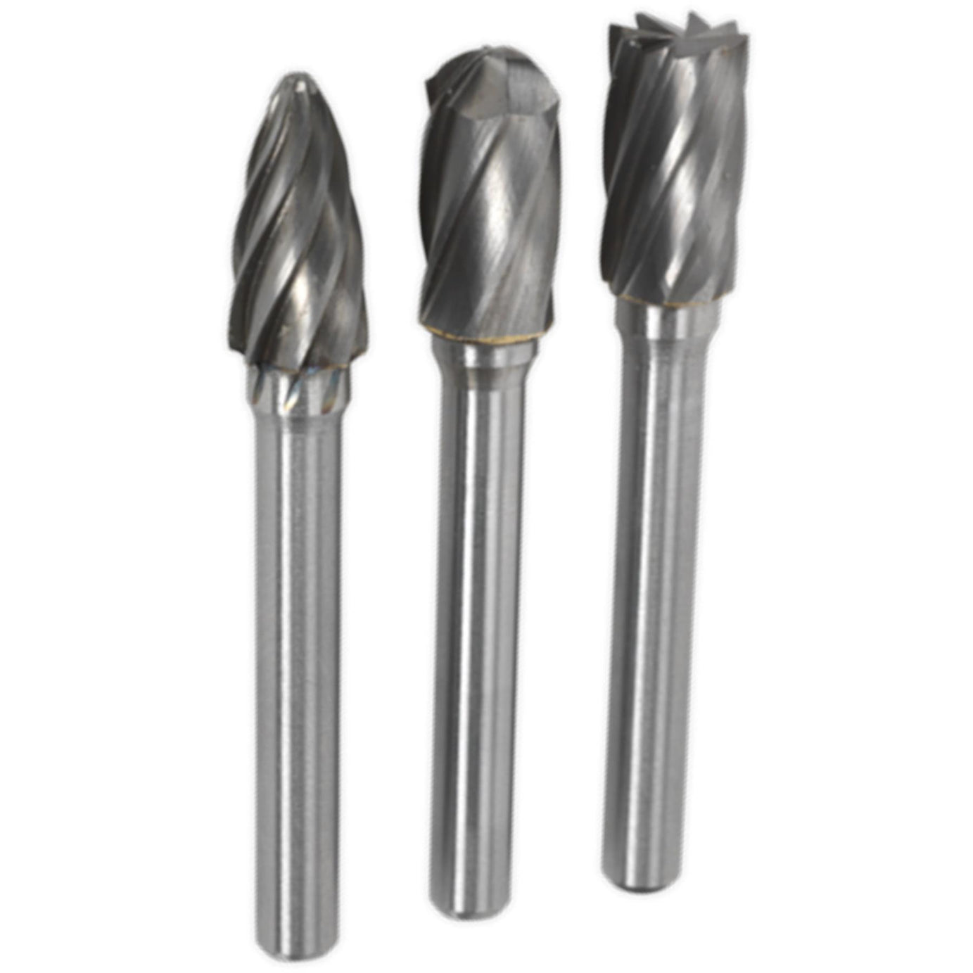 Sealey Tungsten Carbide Rotary Burr Set 3pc Ripper/Coarse