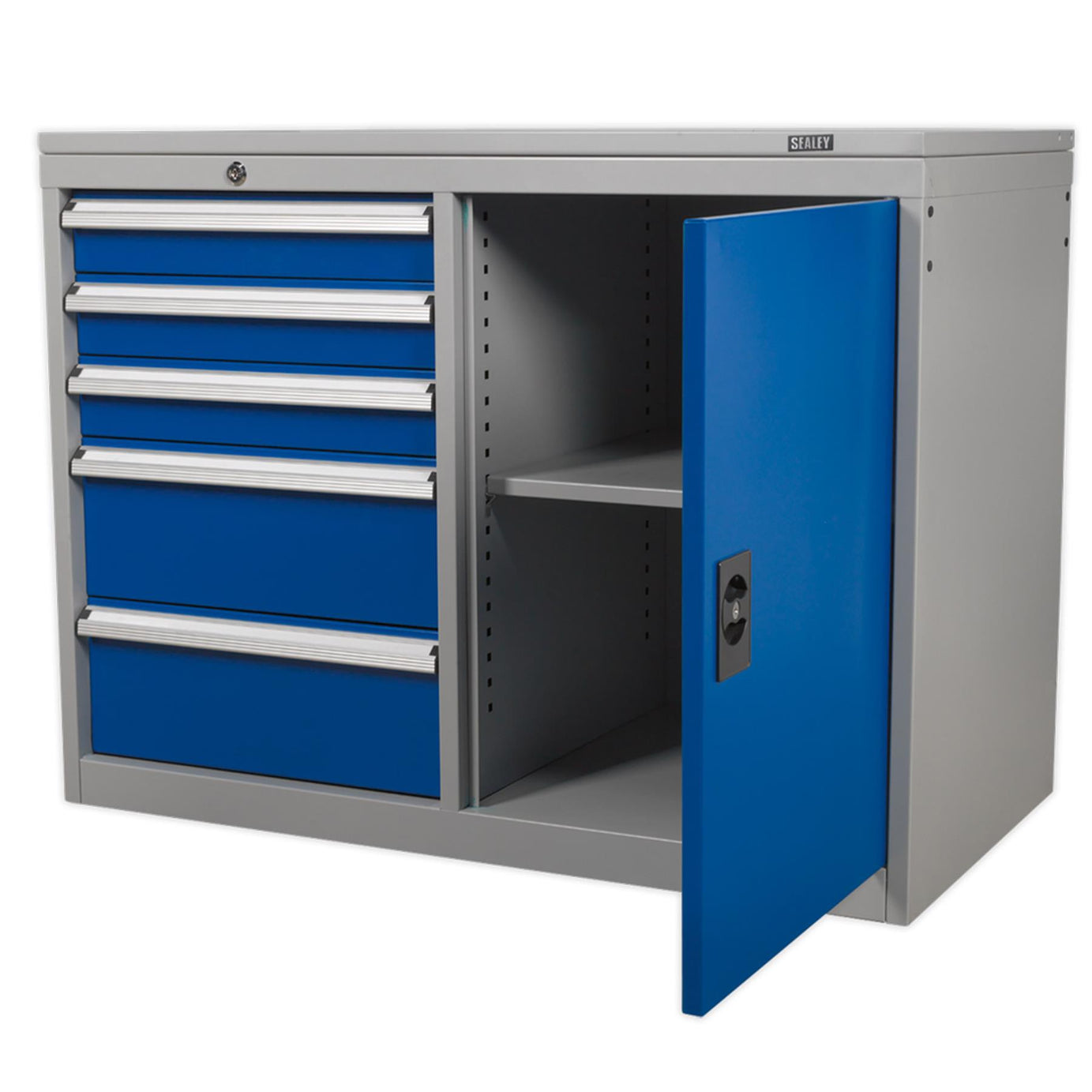 Sealey Industrial Cabinet/Workstation 5 Drawer & 1 Shelf Locker