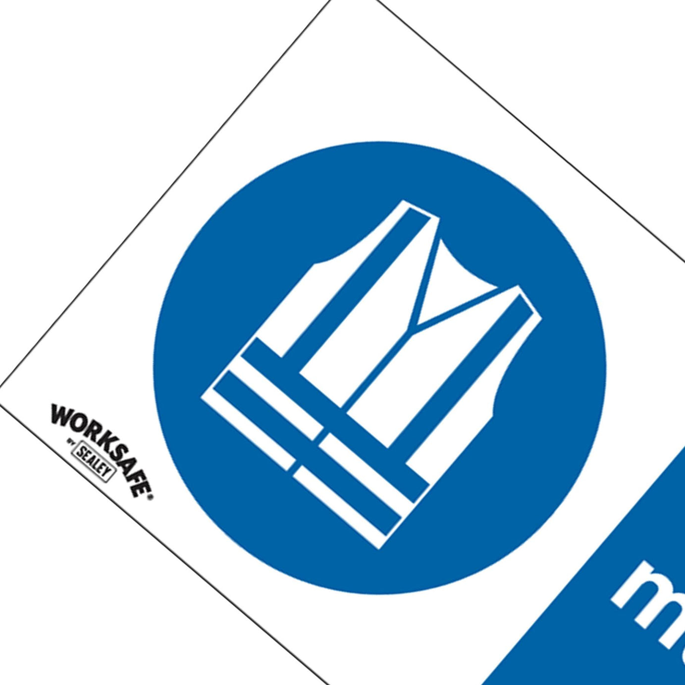 Sealey Plastic Sign-High Vis.Jackets Must Be Worn Beyond This Point