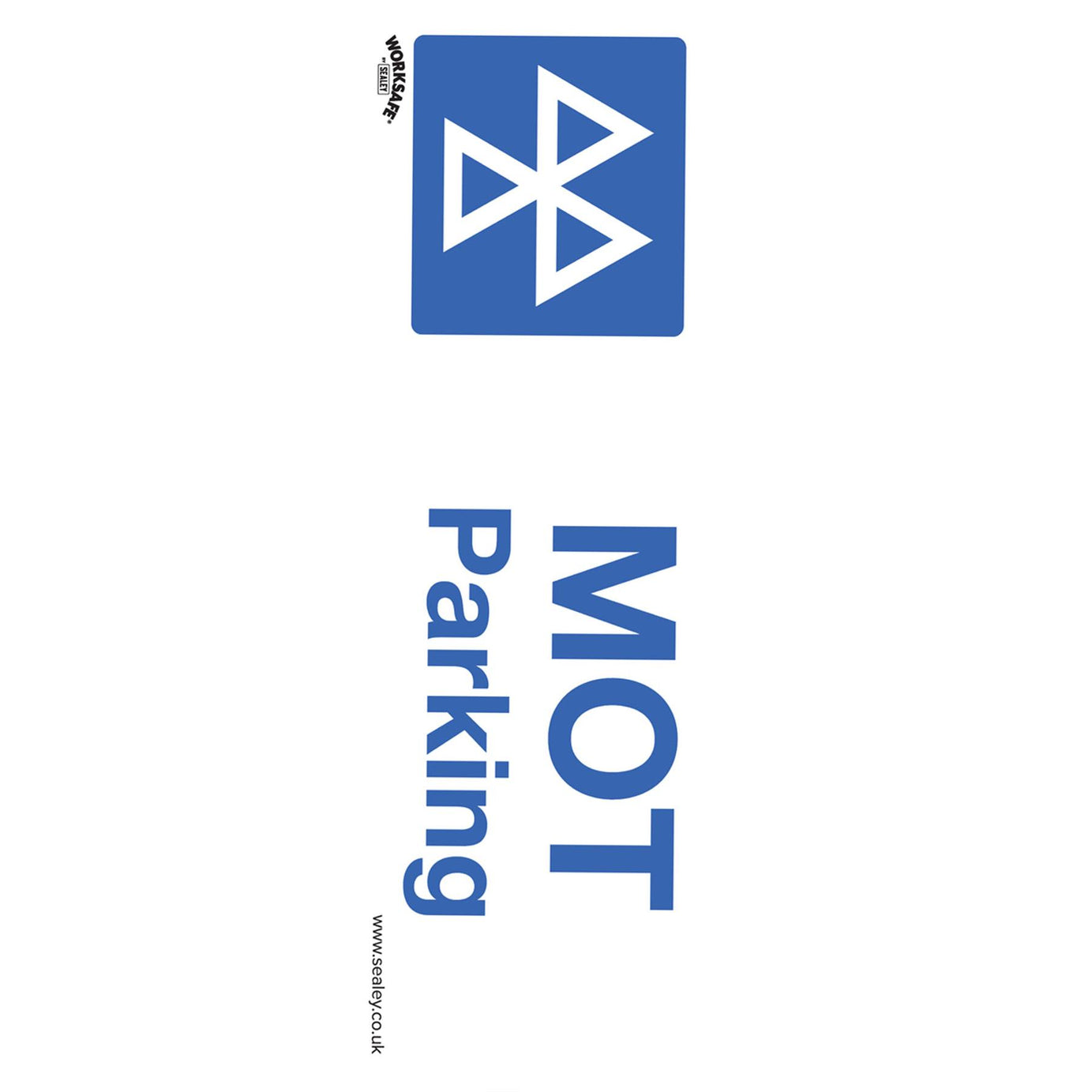 Safety Sign - MOT Parking - Self Adhesive Vinyl - Pack of 10. Sealey