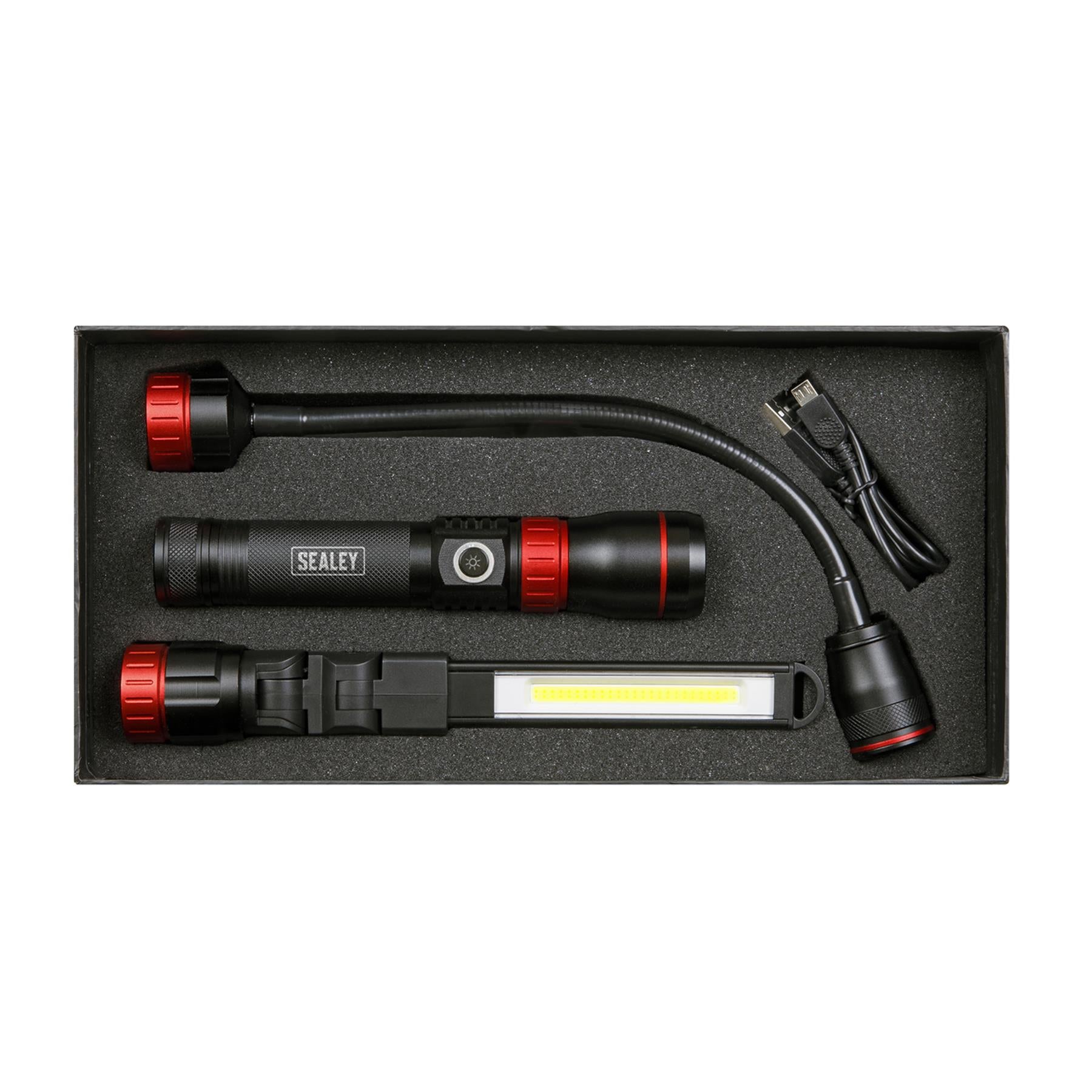 Sealey Interchangeable 3-In-1 COB LED Inspection Light Rechargeable