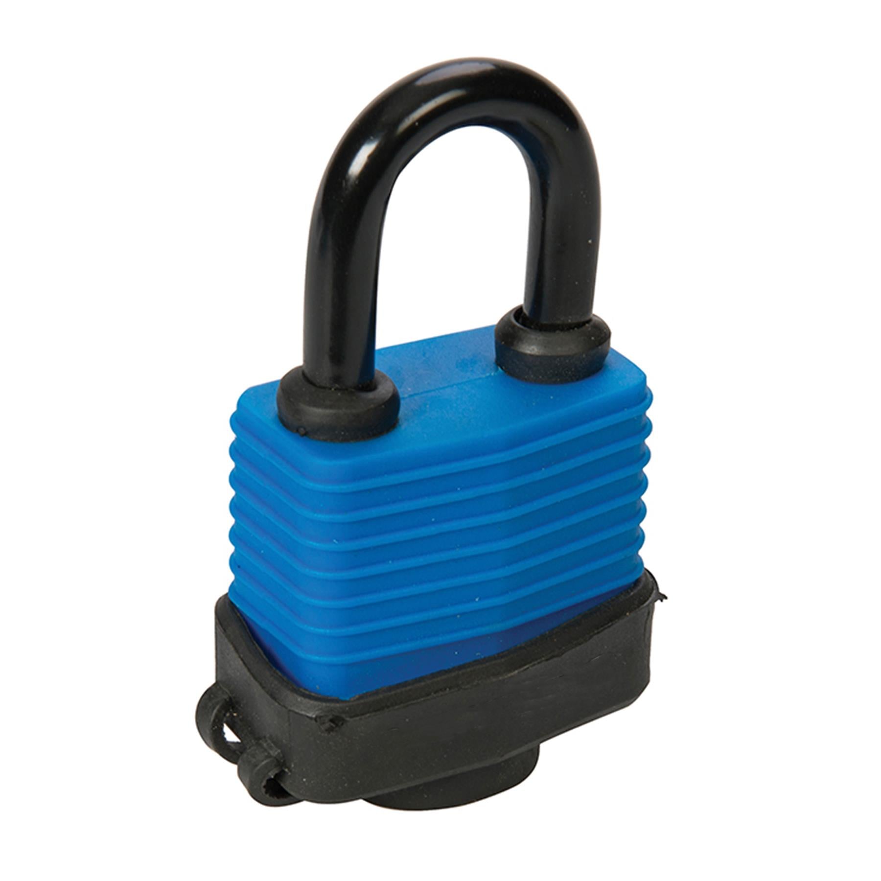 Steel body 48mm Protective Rubber Coating Weather-Resistant Protective Base Padlock