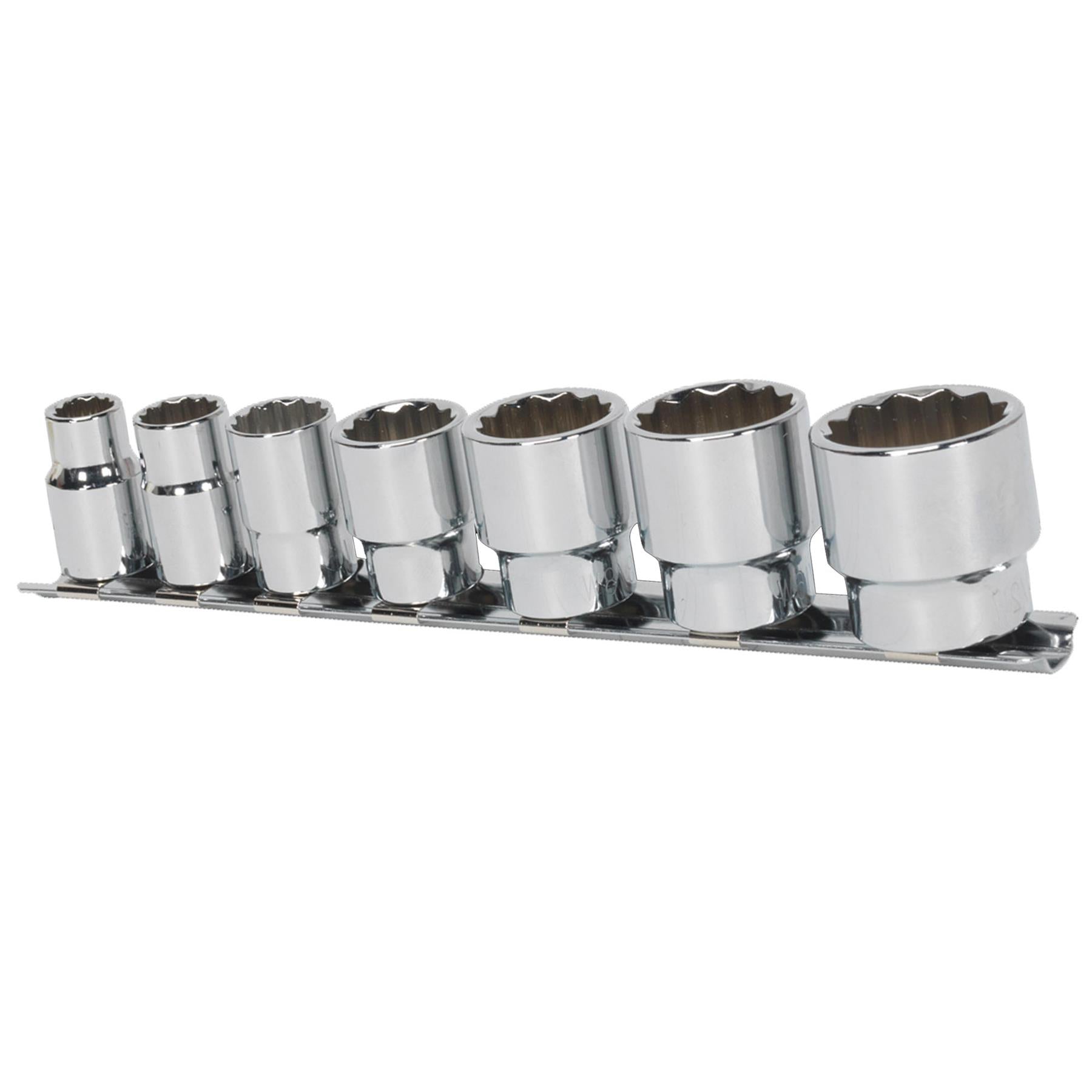 Sealey Socket Set 7pc 3/8"Sq Drive Whitworth