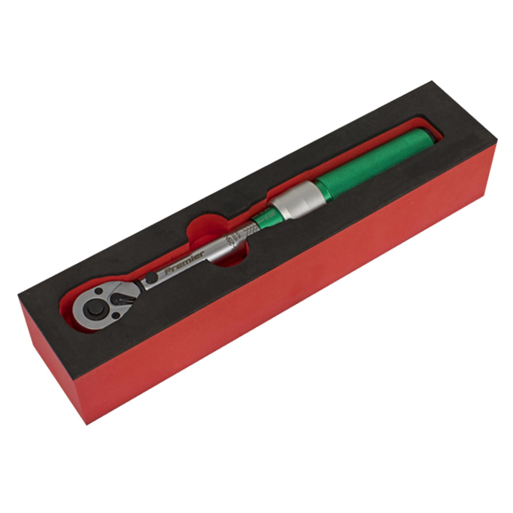 Sealey Torque Wrench Micrometer Style 1/4"Sq Drive 5-25Nm-Calibrate