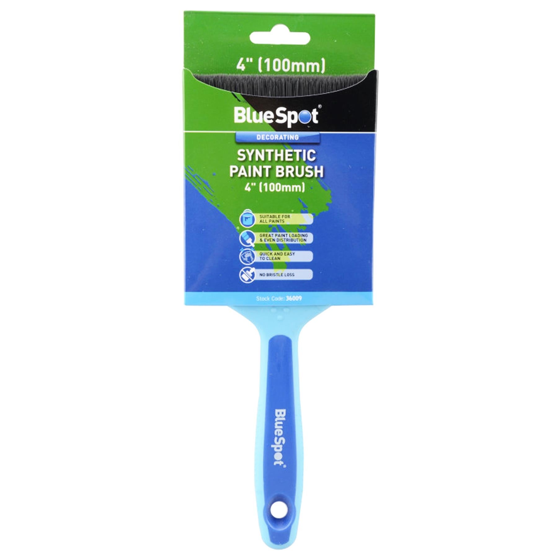 BlueSpot Synthetic Soft Grip Paint Brush Decorating Fence DIY Brush 4" 100mm