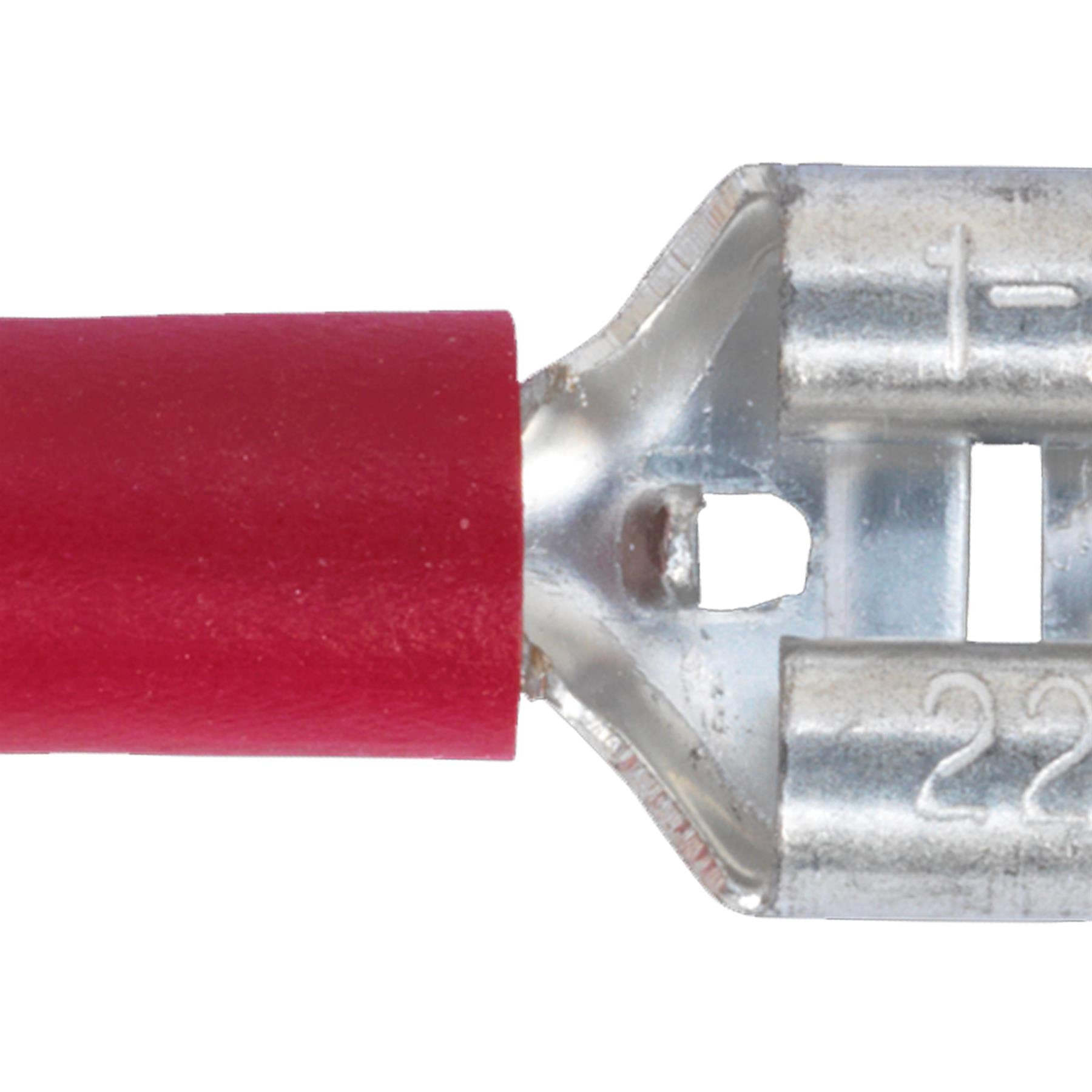 Sealey Push-On Terminal 6.3mm Female Red Pack of 100