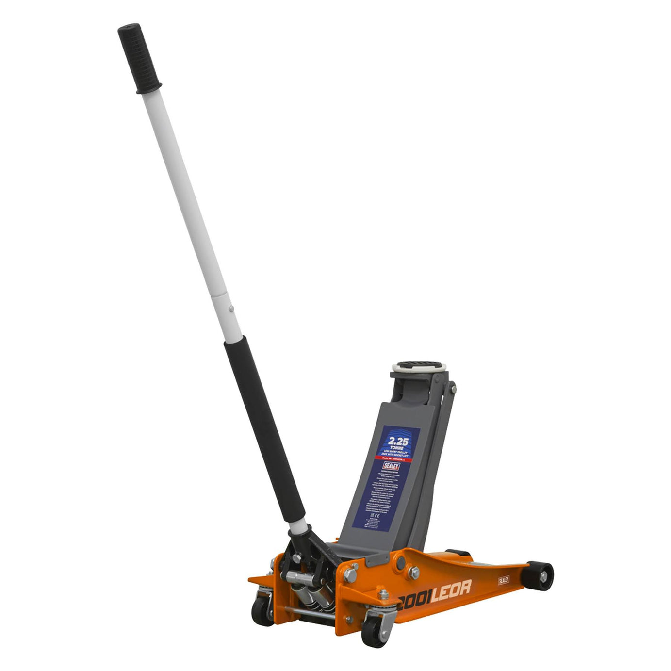 Sealey Trolley Jack 2.25tonne Low Entry Rocket Lift Orange