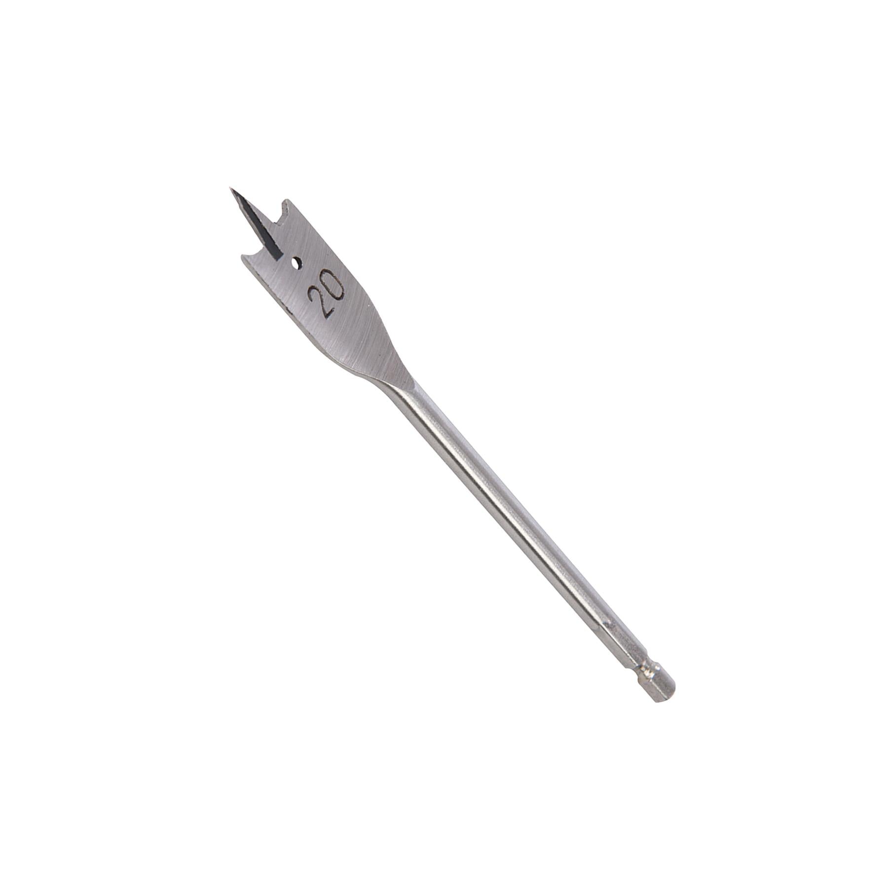 Flat Wood Drill Bit Set Titanium Hole Cutter Borer  Silver 20mm