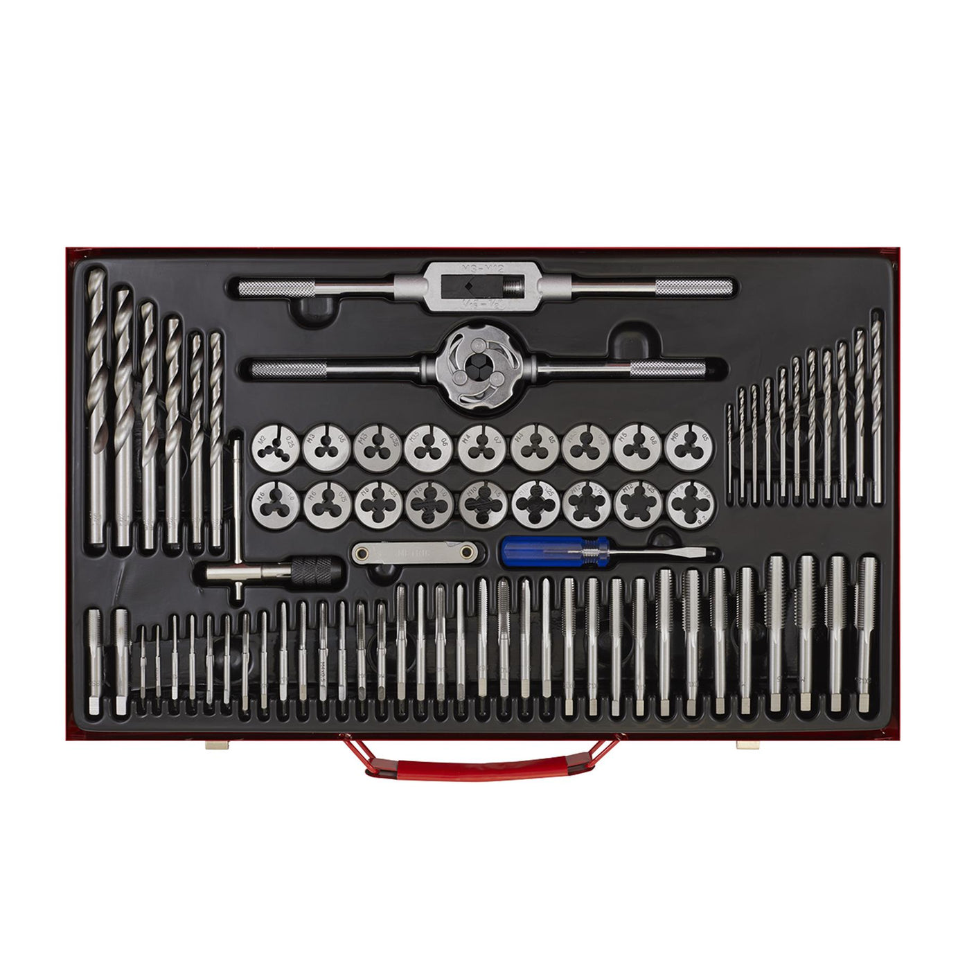 Sealey 76pc Tap and Die Set Split Dies Metric Thread Cutting Tool M3 - M12 Steel