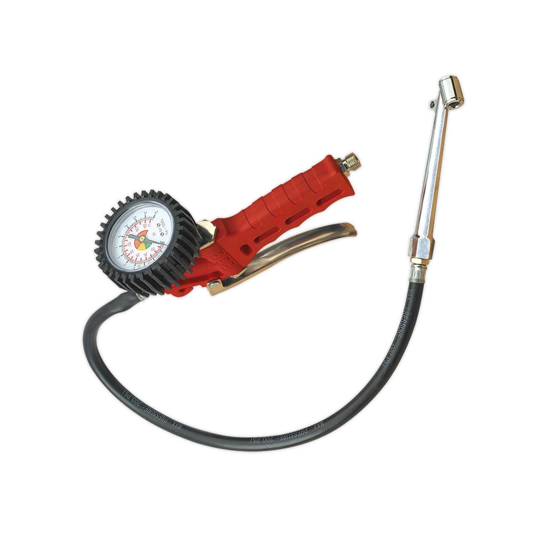 Sealey Tyre Inflator with Twin Push-On Connector