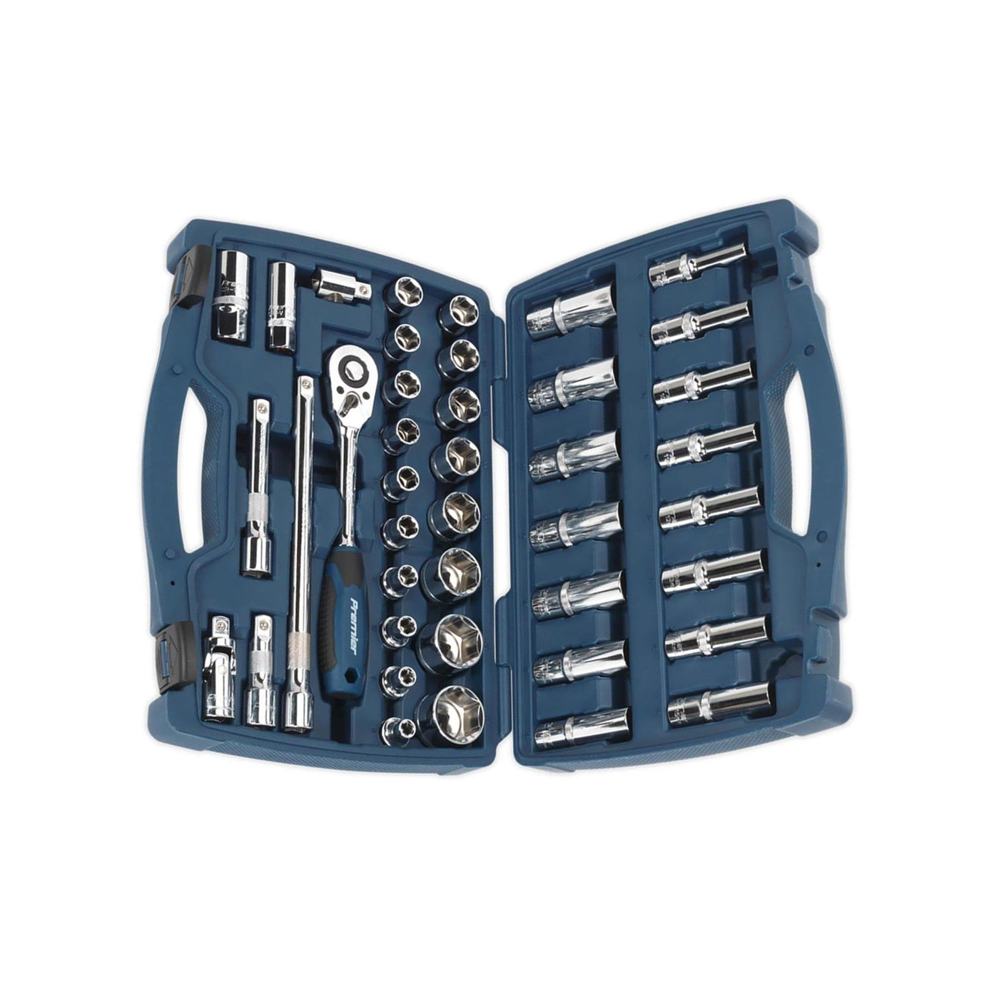 Sealey Socket Set 41pc 1/2"Sq Drive WallDrive® Metric Premier Carry Case