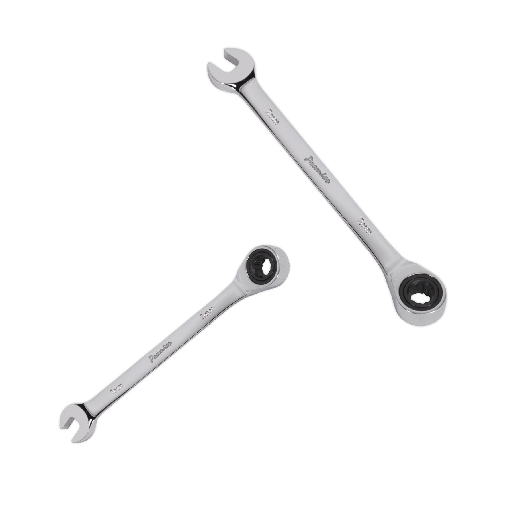 Sealey Ratchet Combination Spanner 7mm Chrome Vanadium Steel