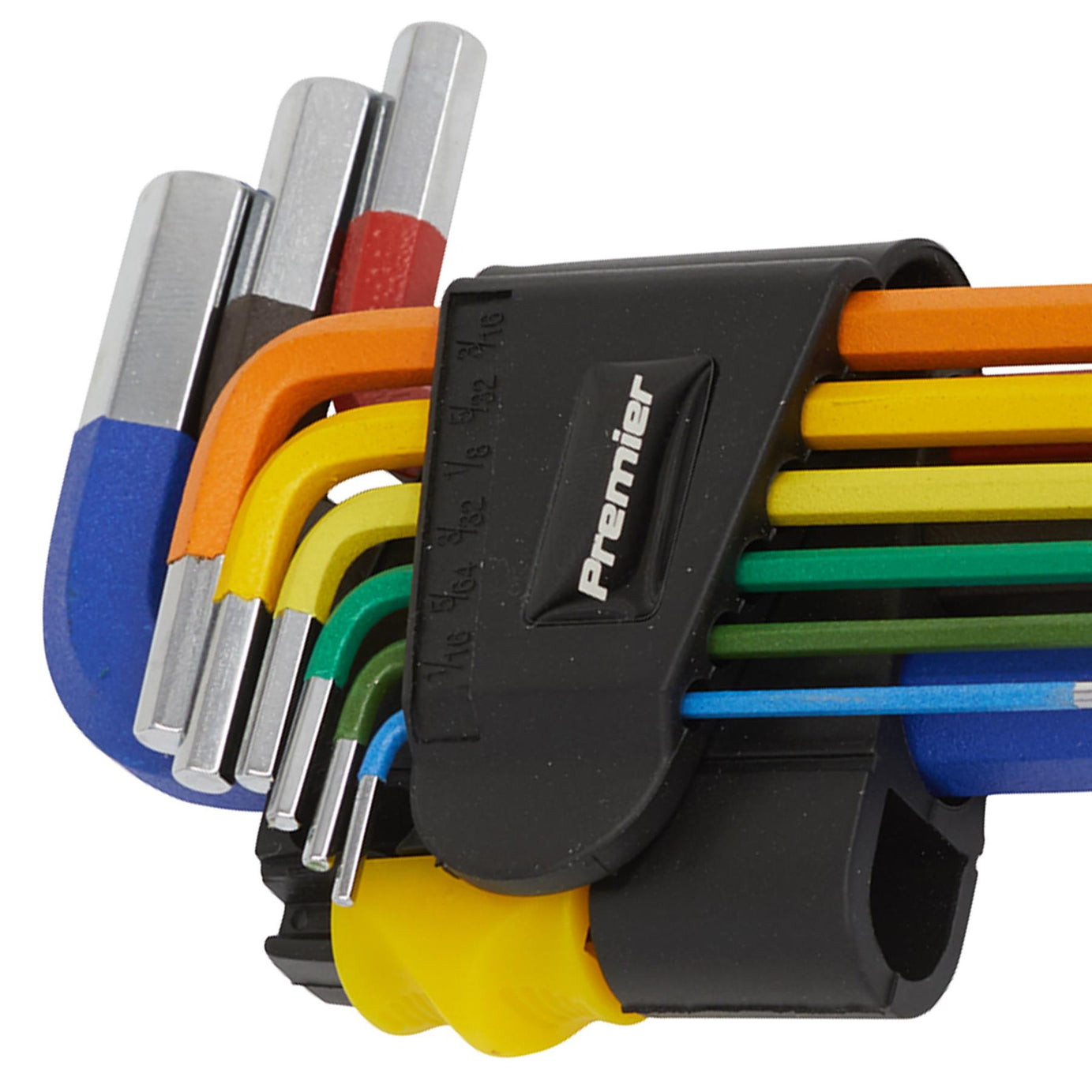 Sealey Premier 9pc Colour Coded Extra Long Ball End Hex Allen Key Set 1.5-10mm