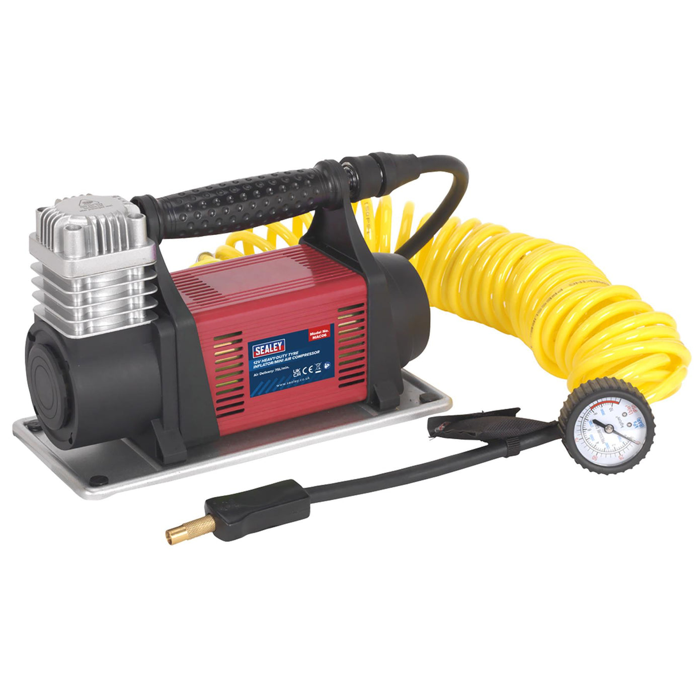 Sealey Tyre Inflator/Mini Air Compressor 12V Heavy-Duty